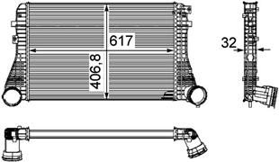 VW TURBO RADYATÖRÜ PASSAT 1.9 TDI 1.8 TSI 08-10 - VW - OEM 8ML376746-061