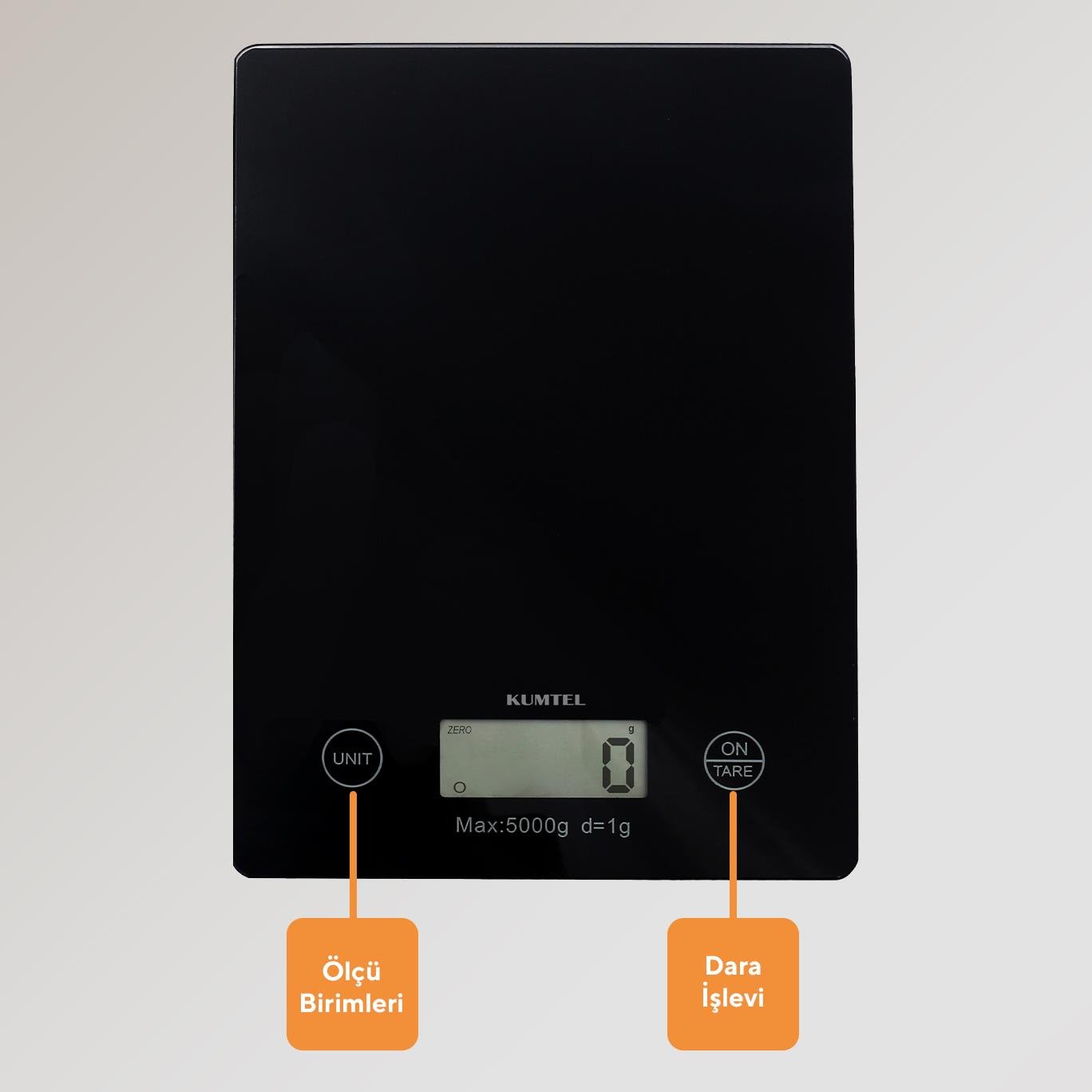  Kumtel Dijital Cam Mutfak Tartısı HKS-03