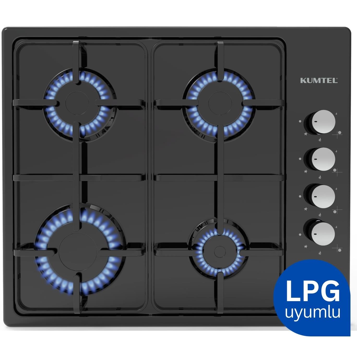 Kumtel Emaye Set Üstü Siyah Ocak (KO-420F) (LPG)