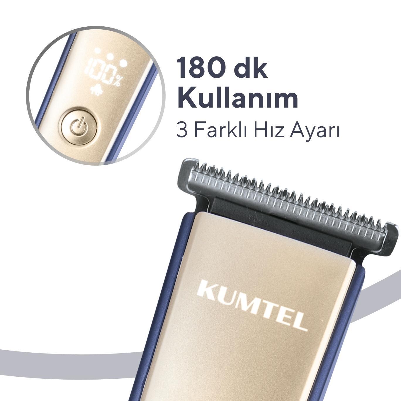 Kumtel Şarjlı Saç ve Sakal Tıraş Makinesi HCT-01