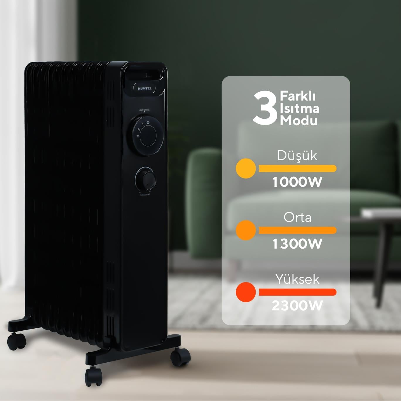 Kumtel 11 Dilim Siyah Radyatör KUM1230S