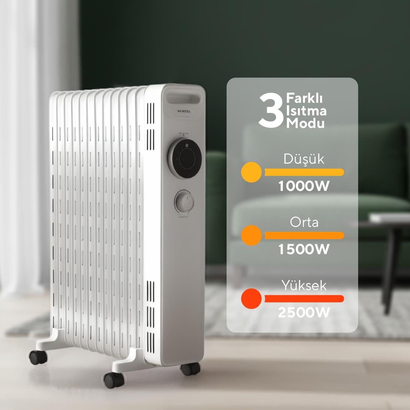 Kumtel 13 Dilim Beyaz Radyatör KUM1240S
