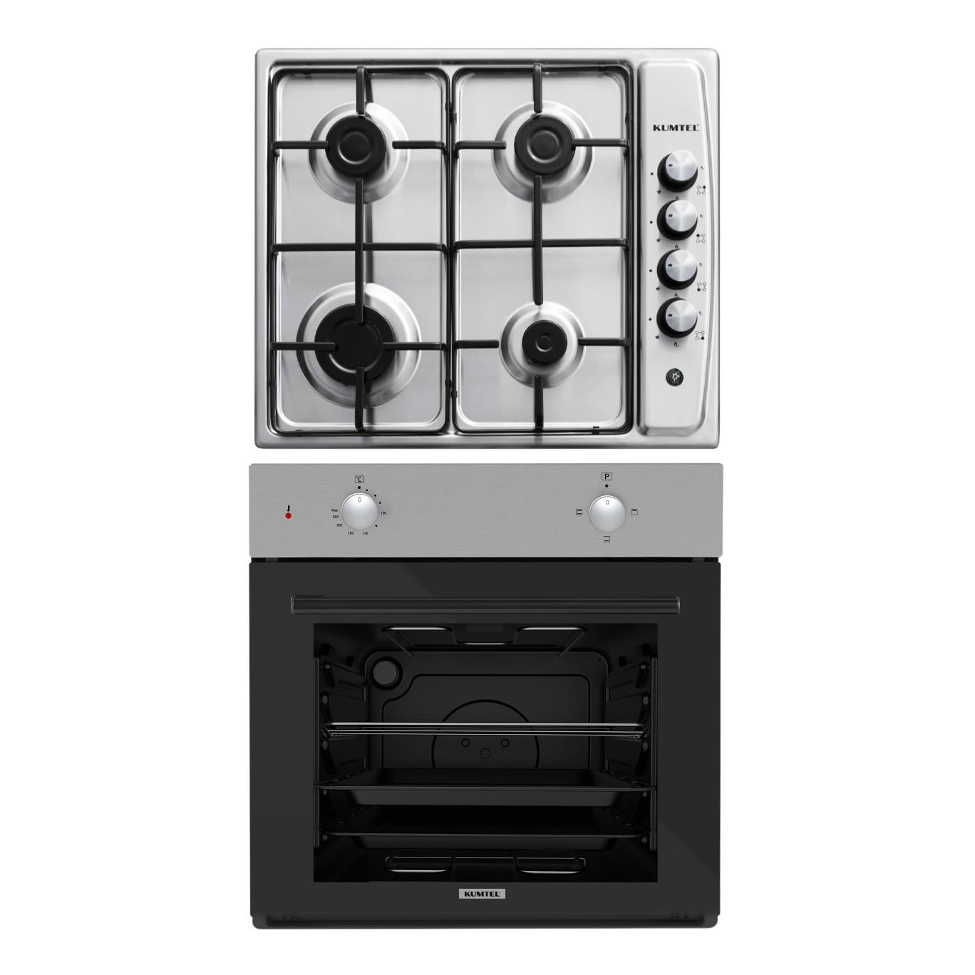 Kumtel 2li Inox Ankastre Set (Fırın-Ocak)