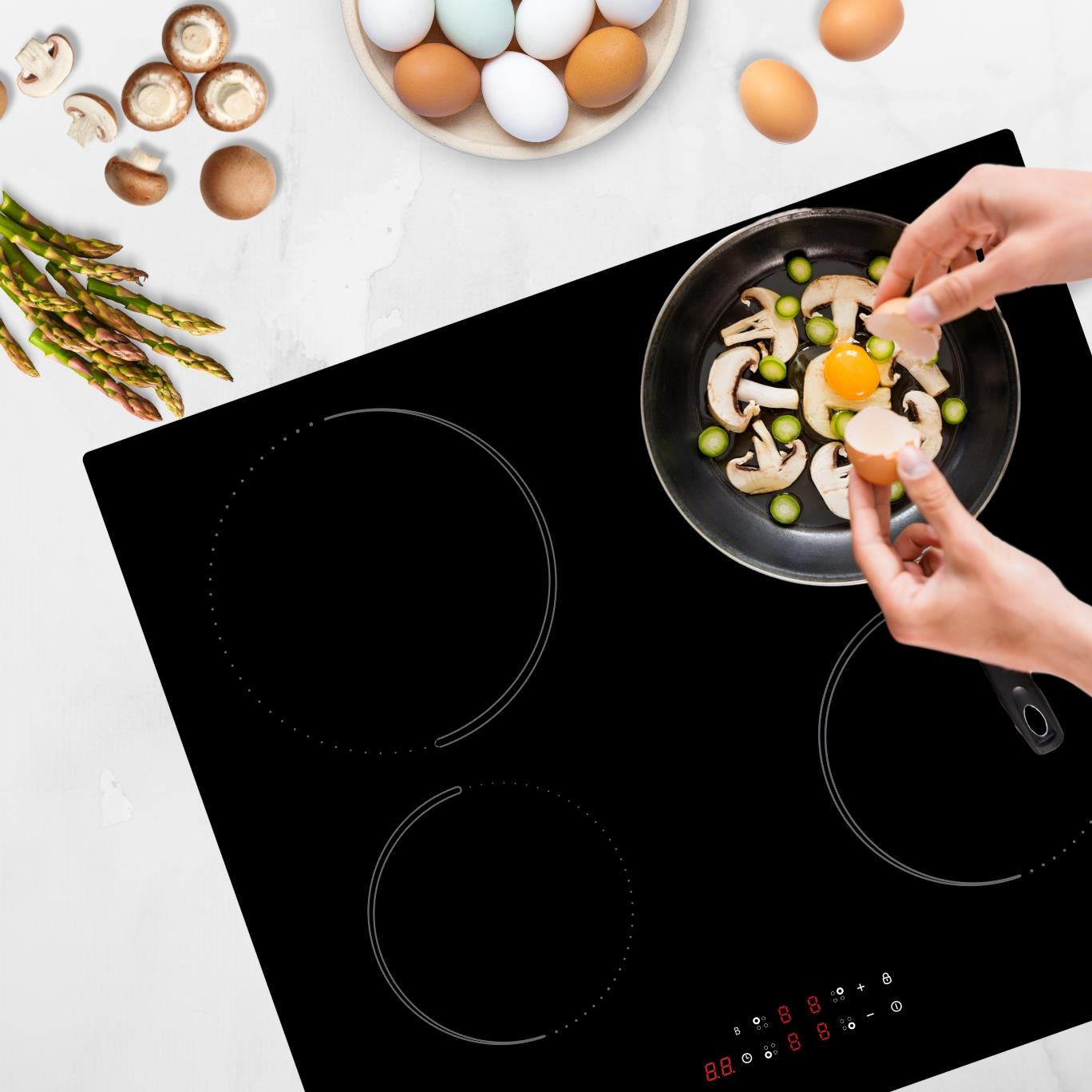 Kumtel 2li Siyah İndüksiyonlu Ankastre Set (Davlumbaz-Ocak)