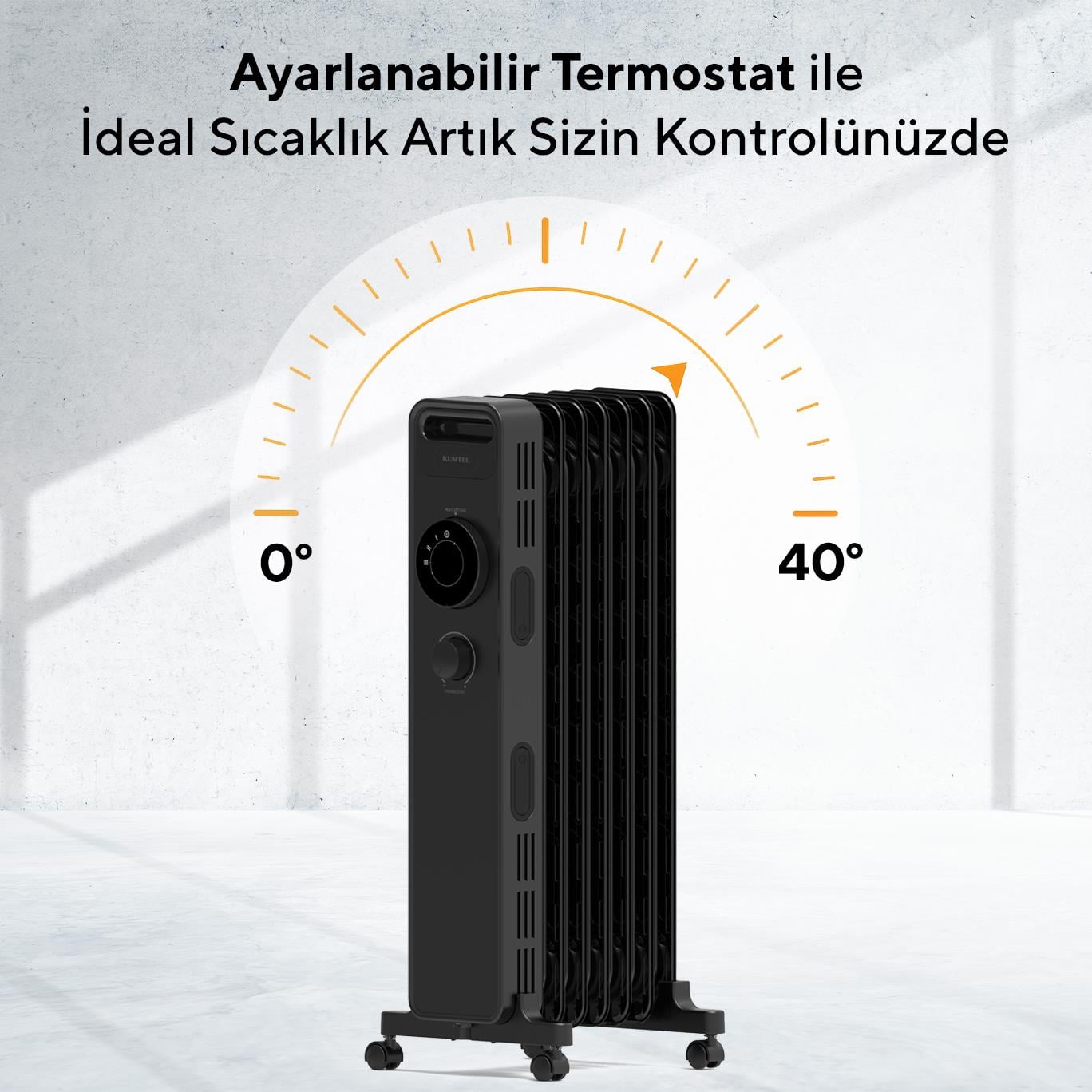Kumtel 7 Dilim Siyah Radyatör KUM-1220S