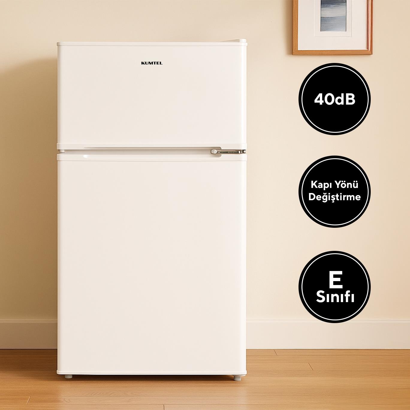 KUMTEL 87L MİNİ BUZDOLABI BEYAZ HTMF-90EW