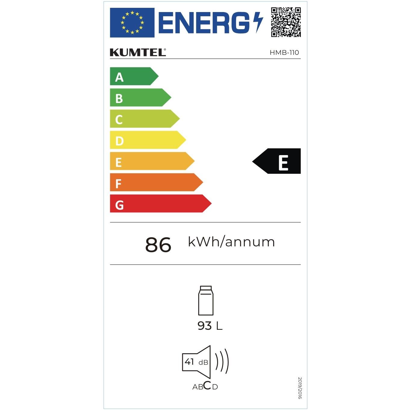 KUMTEL 93L Beyaz Büro Tipi Buzdolabı HMB-110