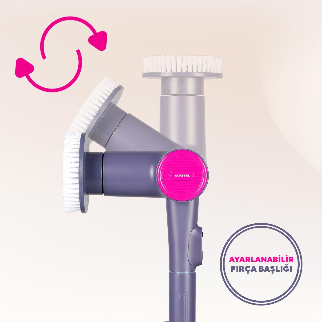 Kumtel 9in1 Şarjlı Çok Amaçlı Temizlik Fırçası Seti HSCR-01