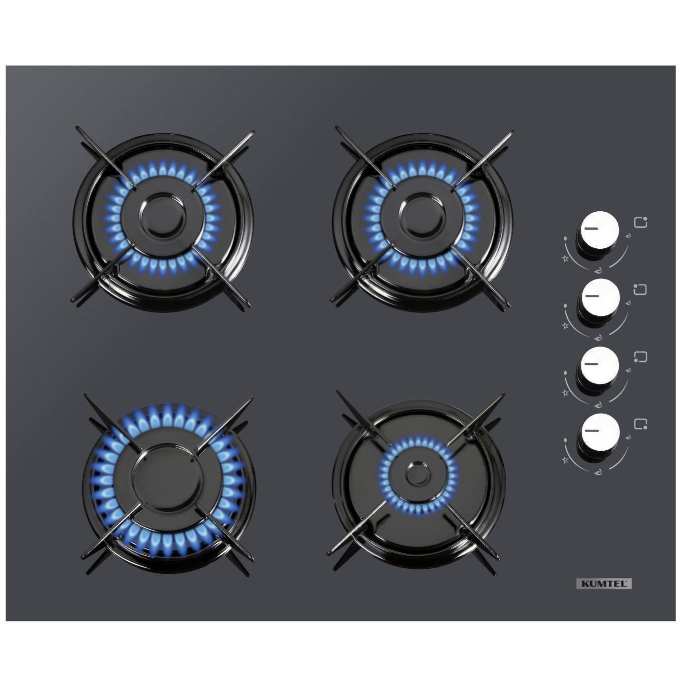 Kumtel Antrasit Cam Ankastre Ocak KO-40 TAHDF