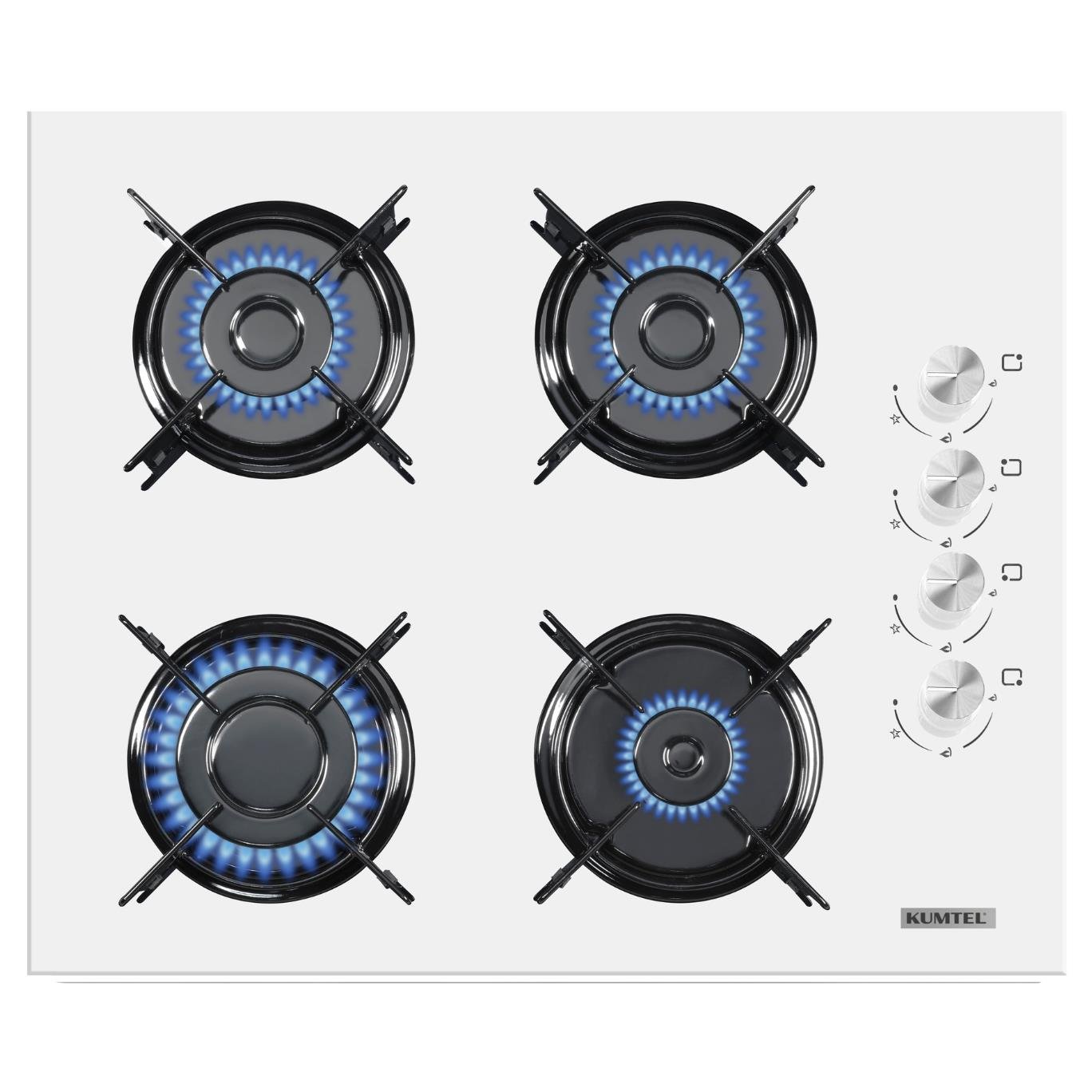 Kumtel Beyaz Aspiratörlü Dizayn Ankastre Set