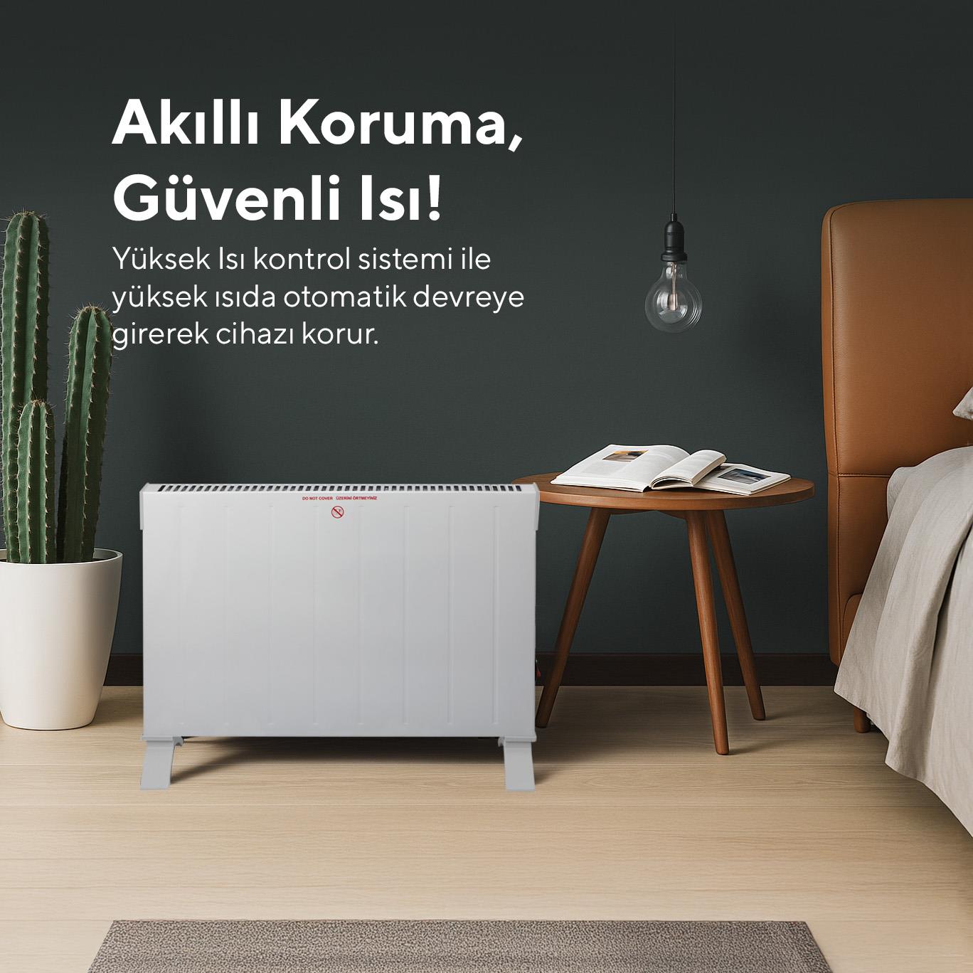 Kumtel Beyaz Konvektör Isıtıcı 2000W HC-2930