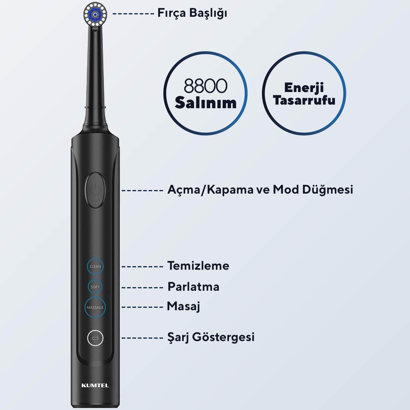 Kumtel Caremi Şarjlı Diş Fırçası CTB-02