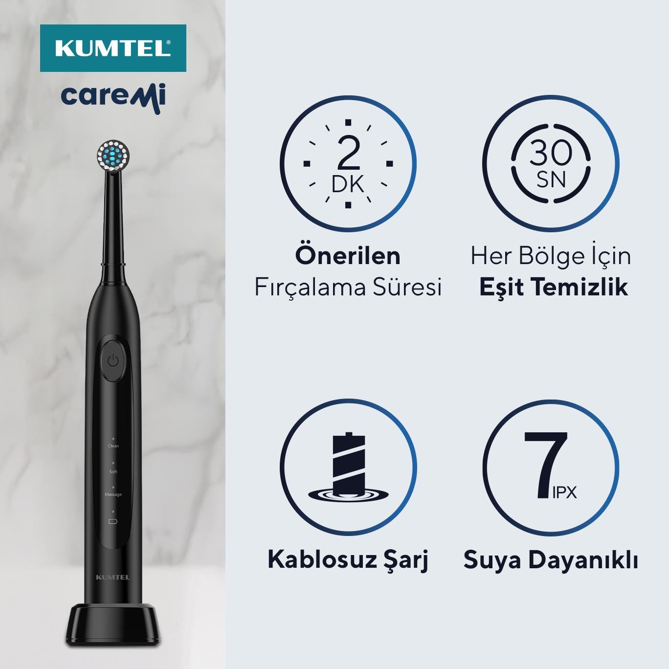 Kumtel Caremi Şarjlı Diş Fırçası CTB-01