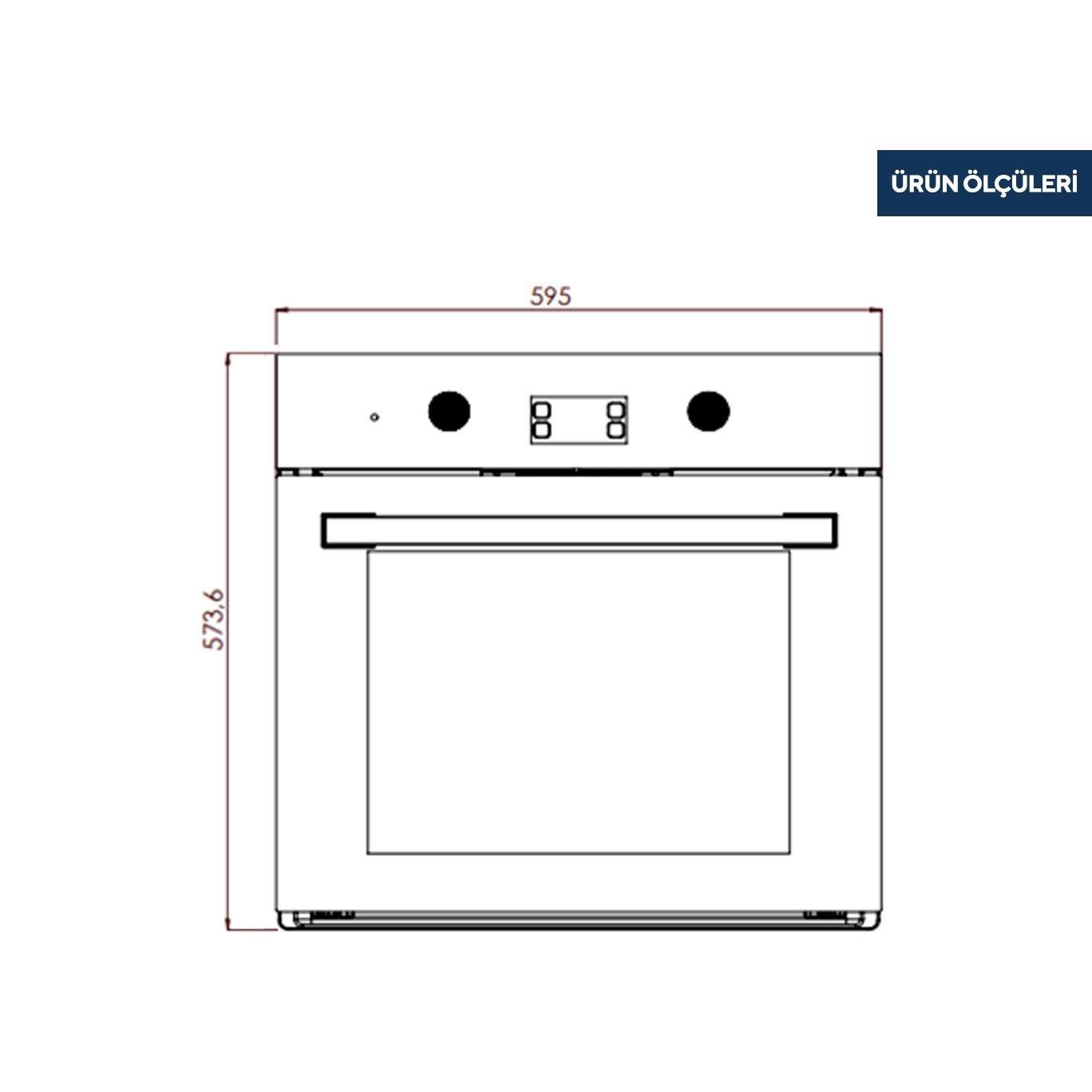 Kumtel Digital Bej Cam Ankastre Fırın 9 Prog. B66-SF3 (DDT)