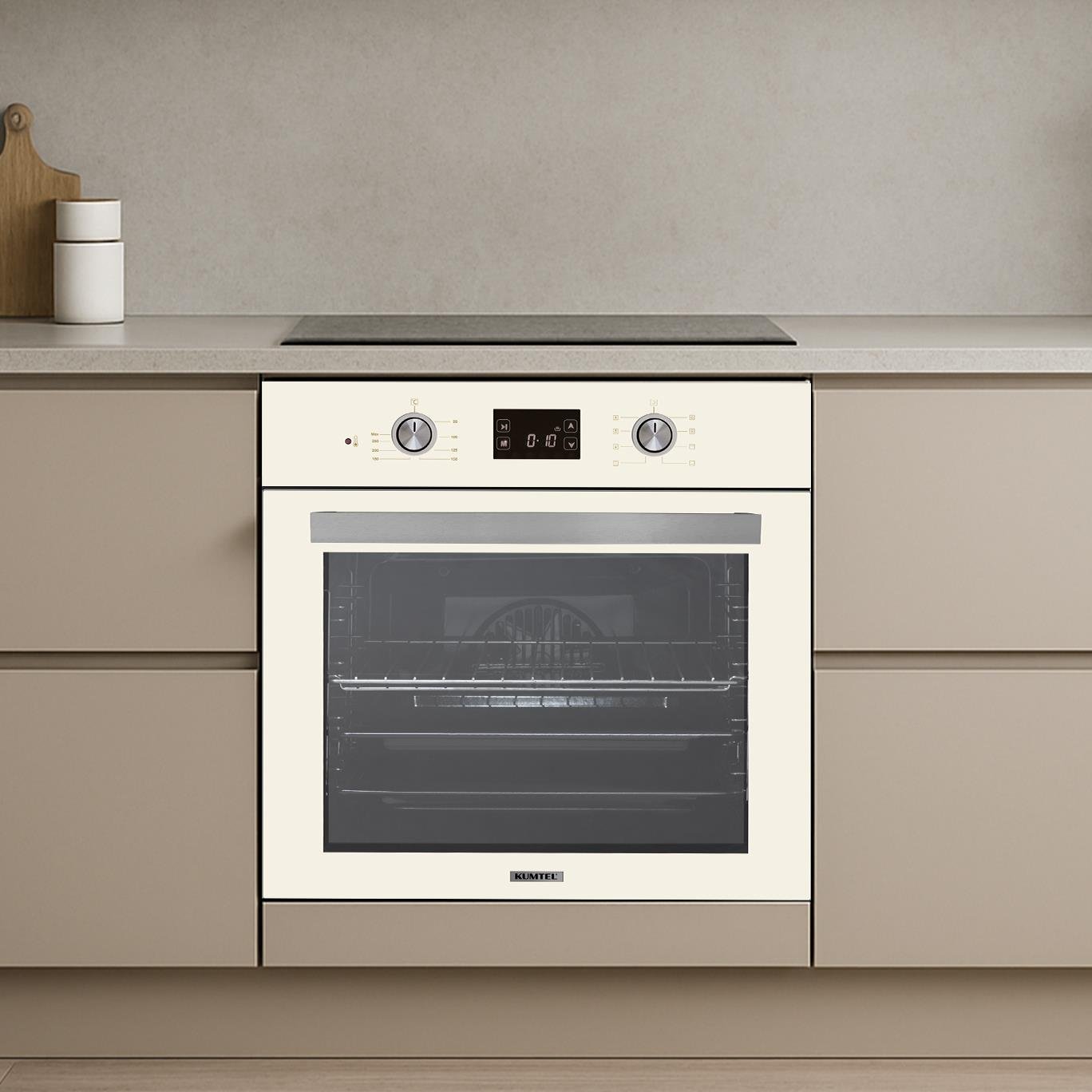 Kumtel Digital Bej Cam Ankastre Fırın 9 Prog. B66-SF3 (DDT)