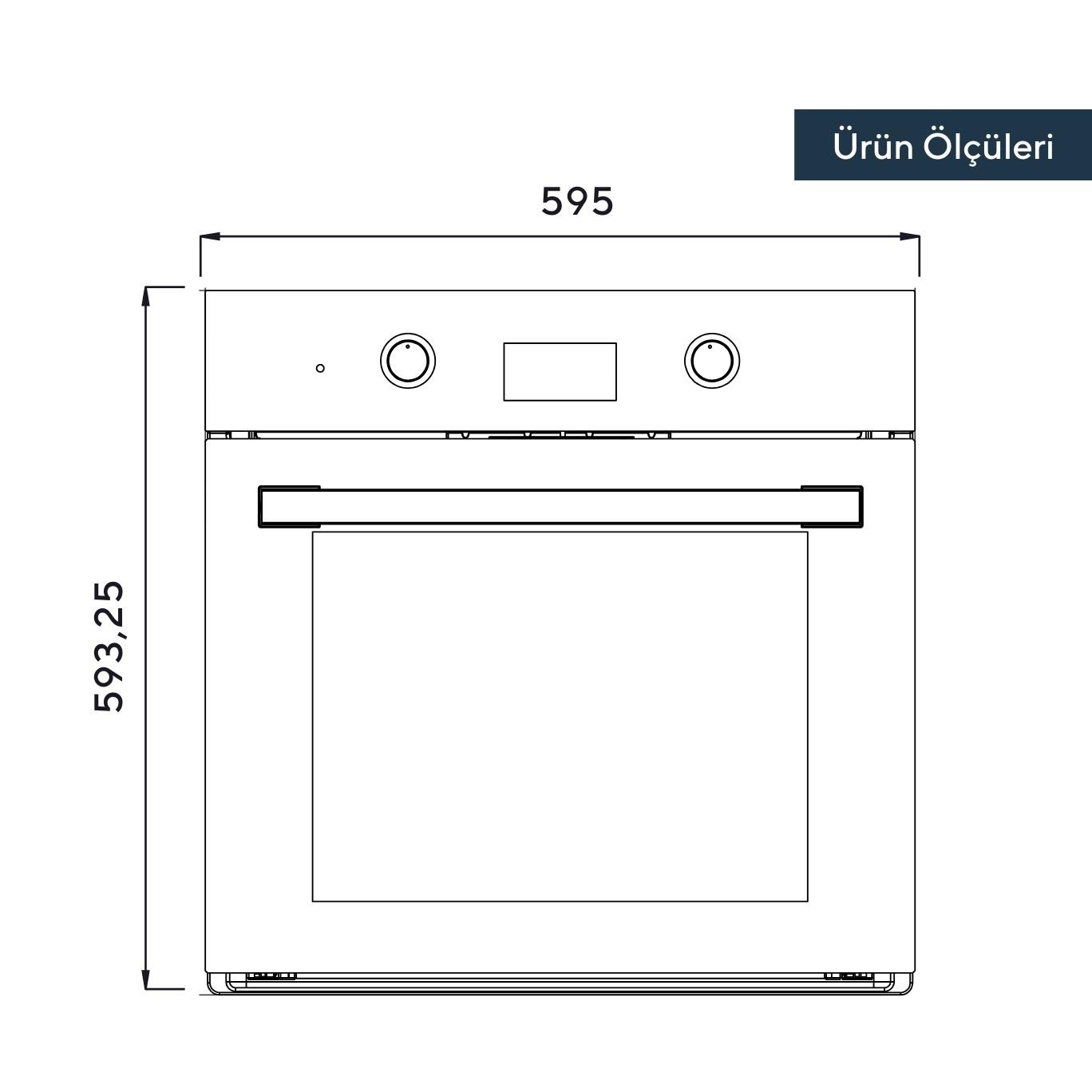 Kumtel Digital Beyaz Ankastre Fırın 8 Prog. B66 - SF2 (DDT)