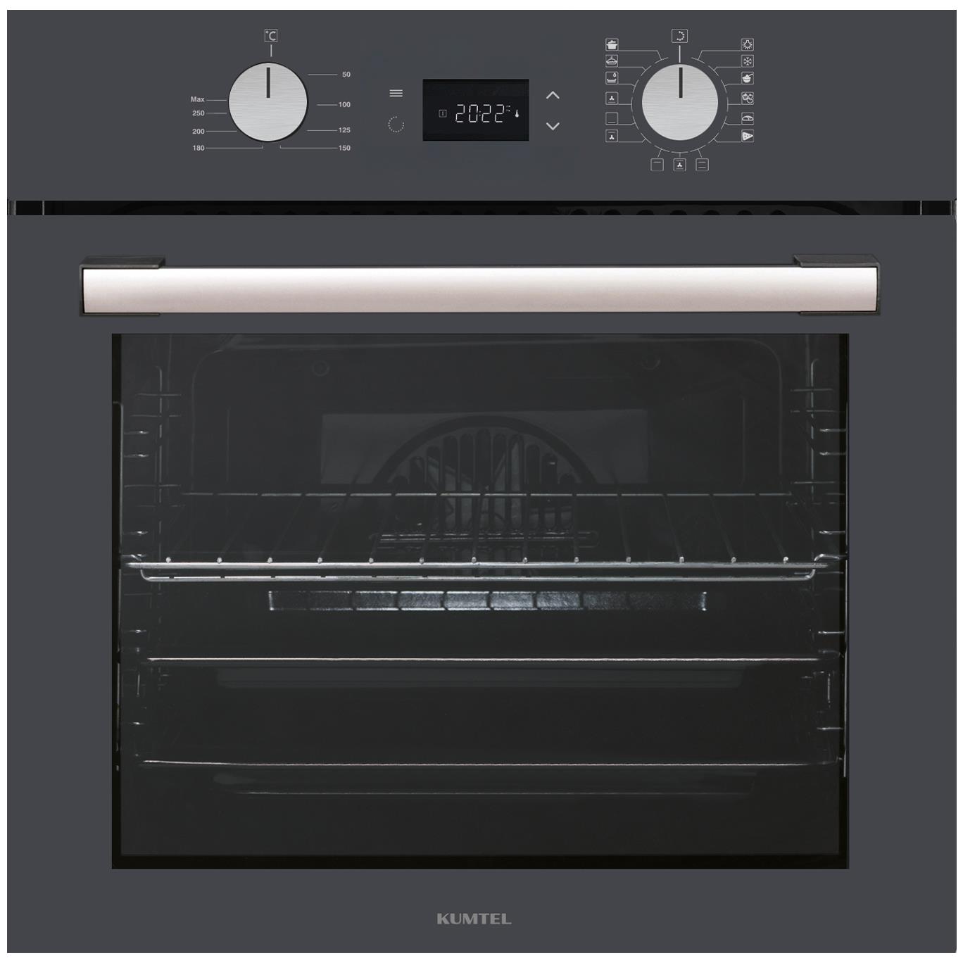 Kumtel Digital Plus 15 Programlı 2li Antrasit(Gri) Ankastre Set (Fırın-Davlumbaz)