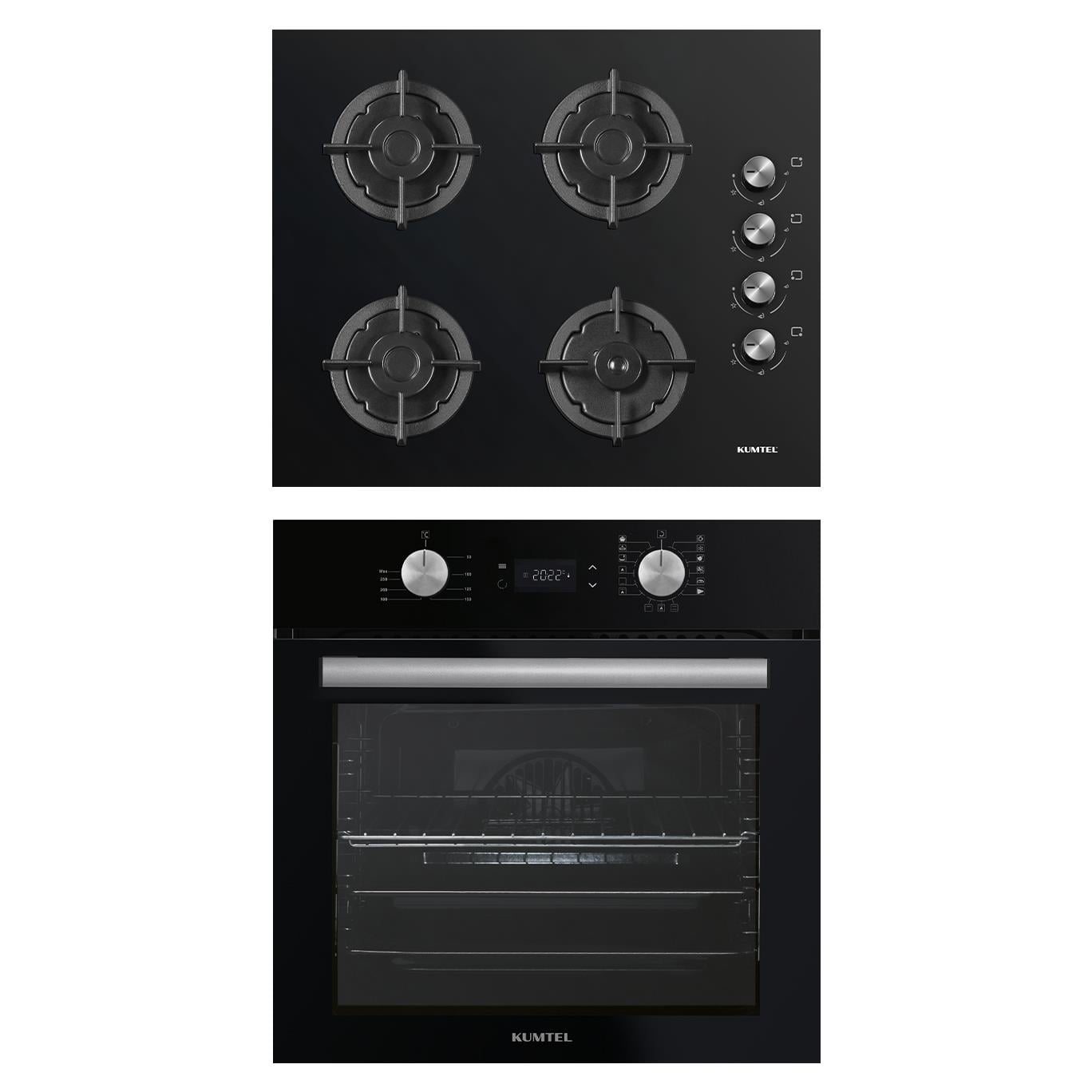 Kumtel Digital Plus 15 Programlı 2li Siyah Ankastre Set (Ocak-Fırın)
