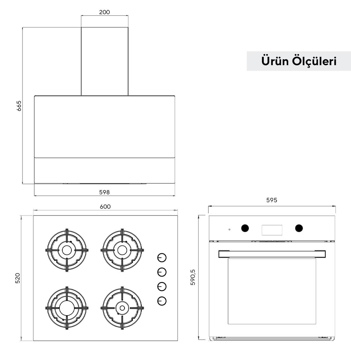 Kumtel Digital Plus 15 Programlı Ankastre Set - Beyaz