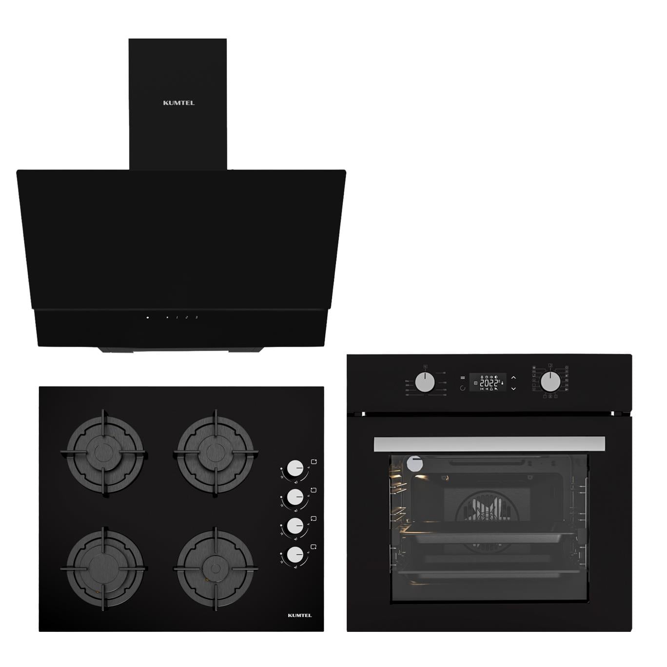 Kumtel Digital Plus 15 Programlı Ankastre Set - Siyah
