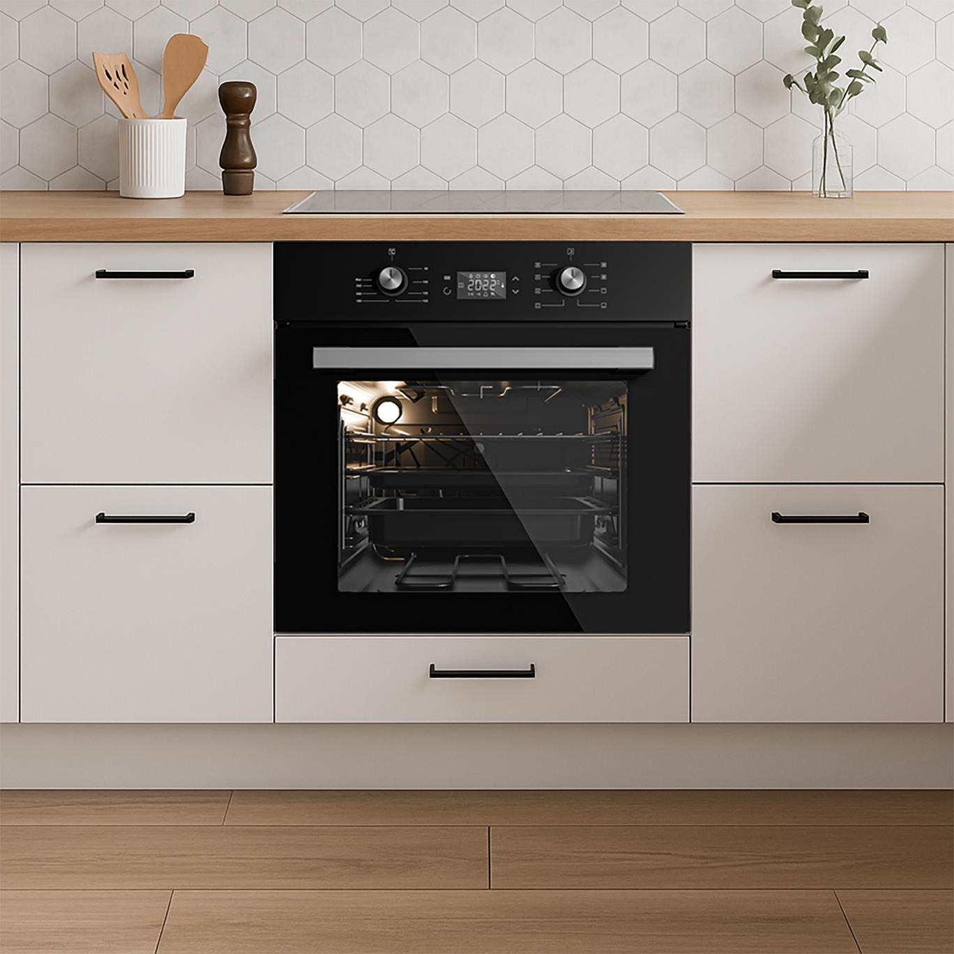 KUMTEL Digital Siyah Ankastre Fırın 8 Prog. B66 - SF2 (DDT)