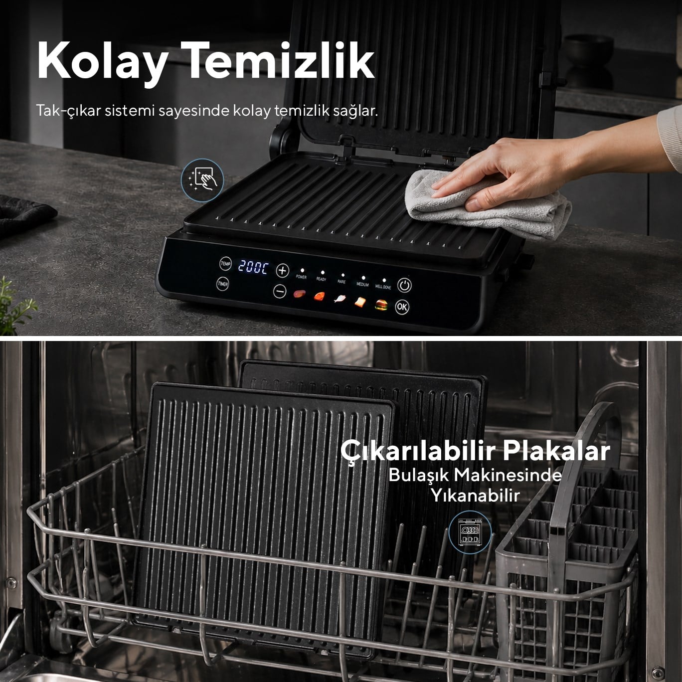 Kumtel Dijital Tost ve Izgara Makinesi 2000 W TTM-10