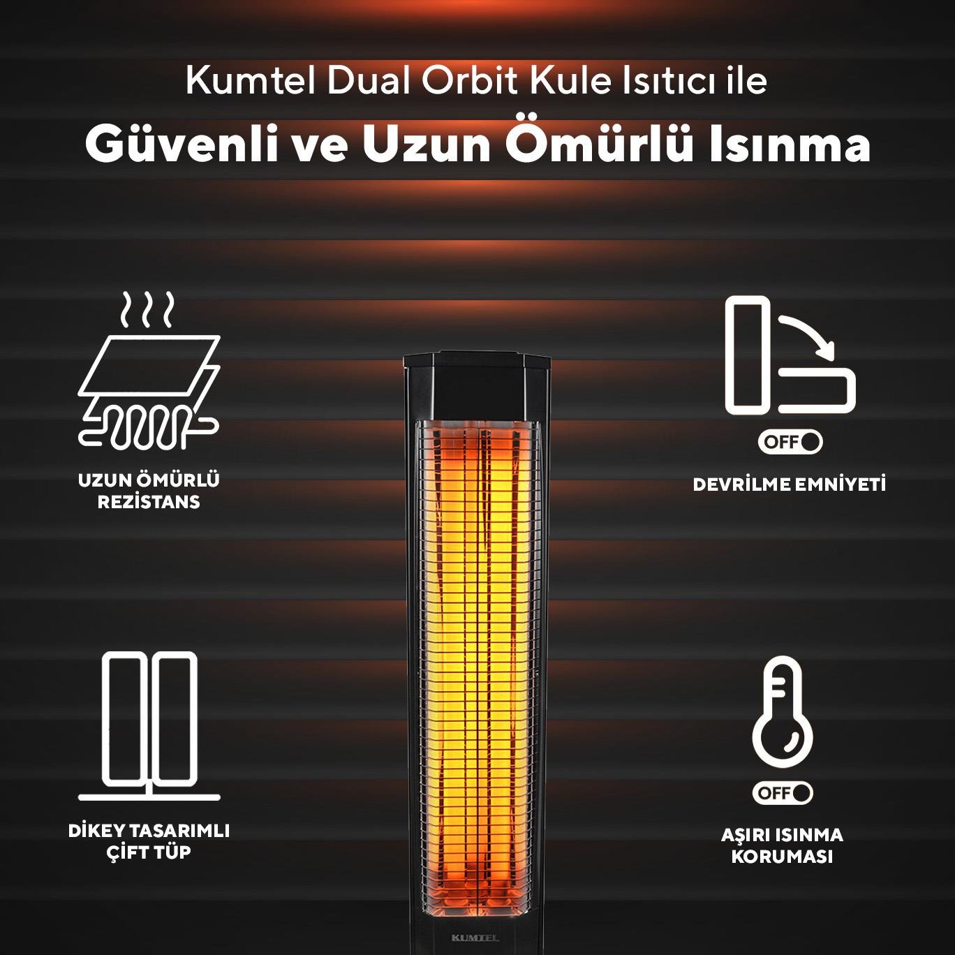 Kumtel Dual Orbit Kule Isıtıcı MH-2300