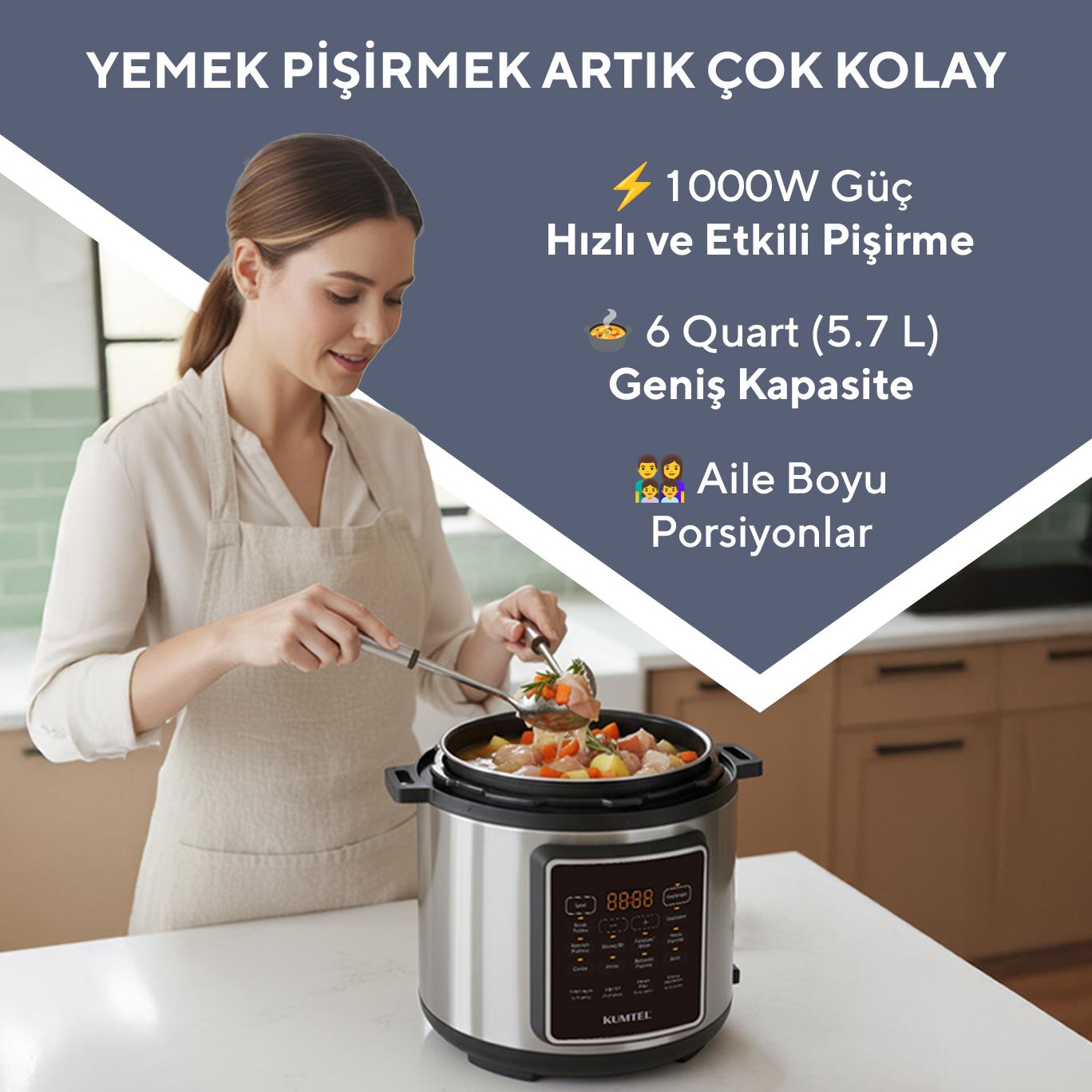 Kumtel Elektrikli Düdüklü Tencere HPC-03