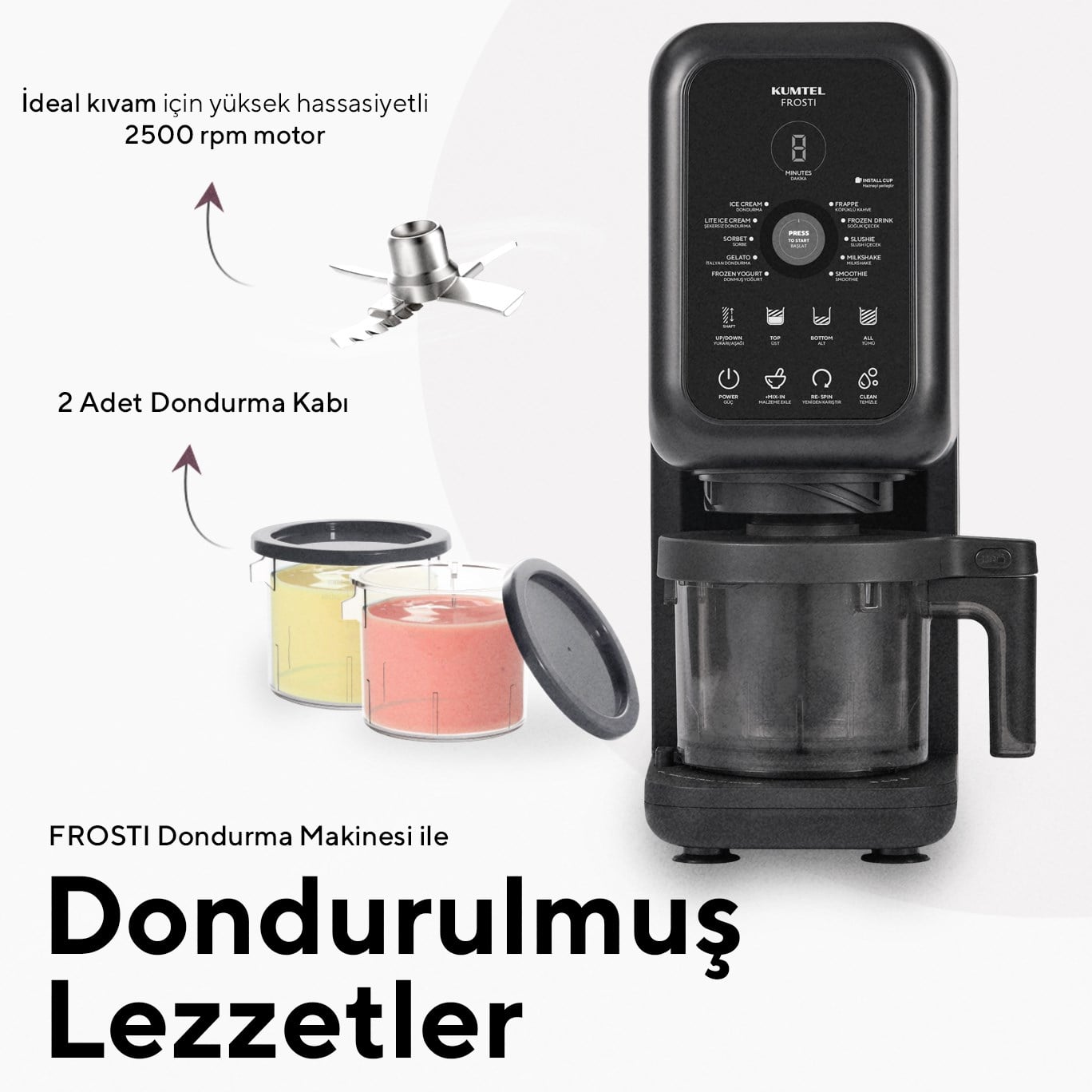 Kumtel FROSTI 10 in 1 Dondurma ve Frozen Makinesi HFRO-01