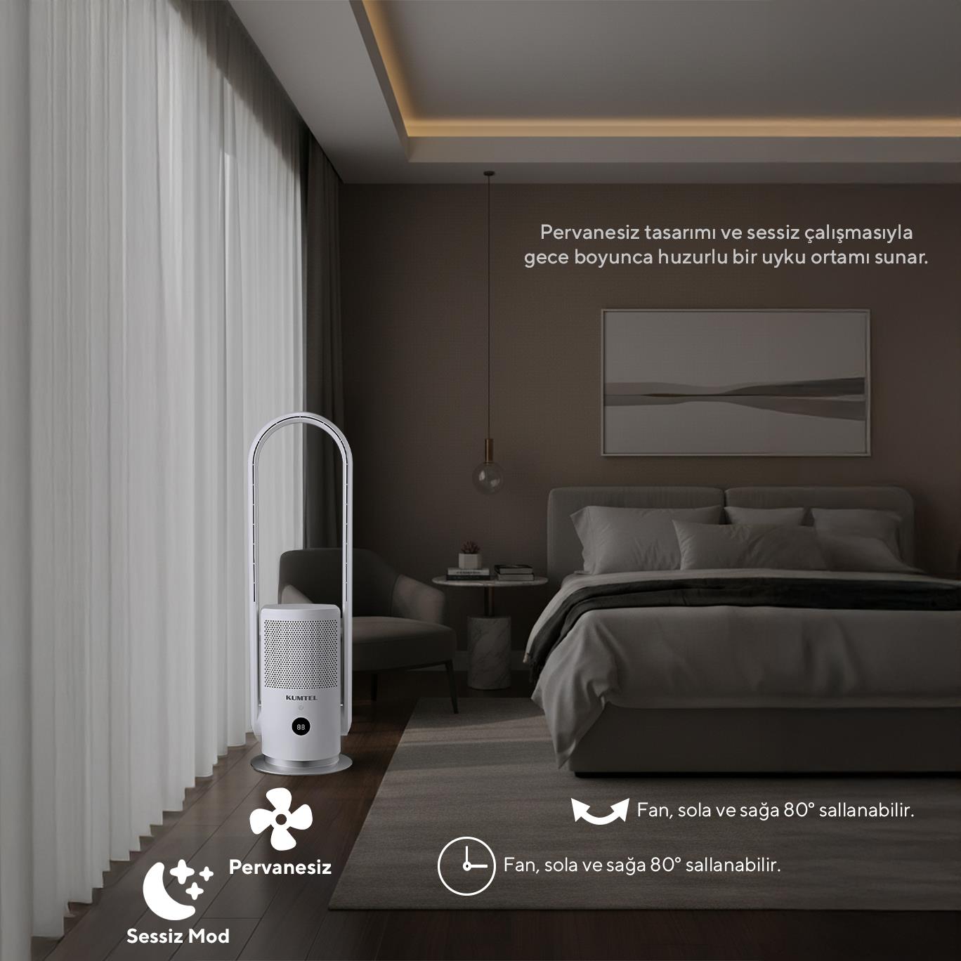 Kumtel Hava Temizleyici ve Vantilatör 2IN1 (Air Purifier & Fan) HBAP-01