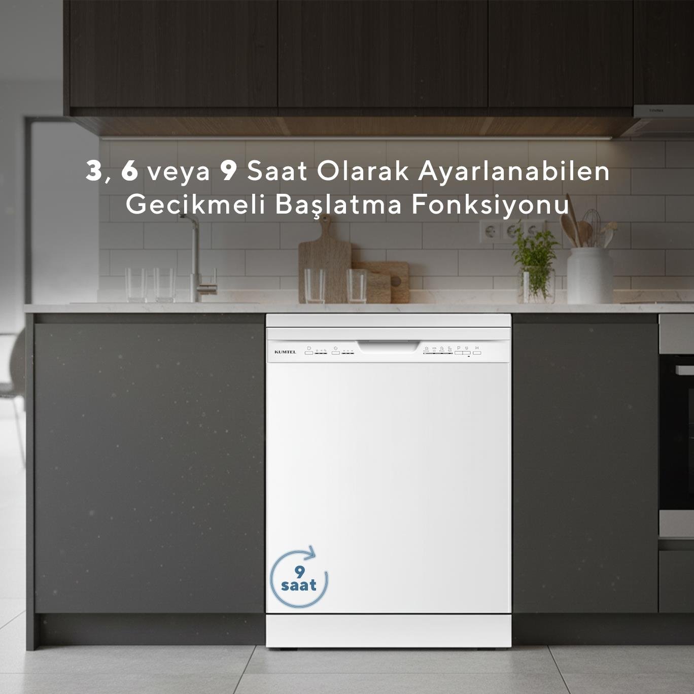 Kumtel HDW-01 4 Programlı Bulaşık Makinesi