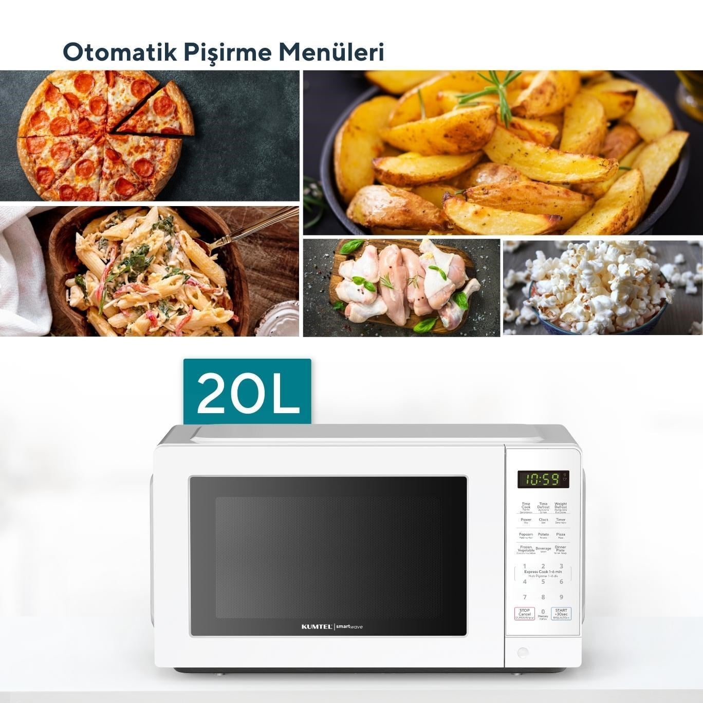 Kumtel HMIN-01 20 L Dijital Inverter Mikrodalga Fırın