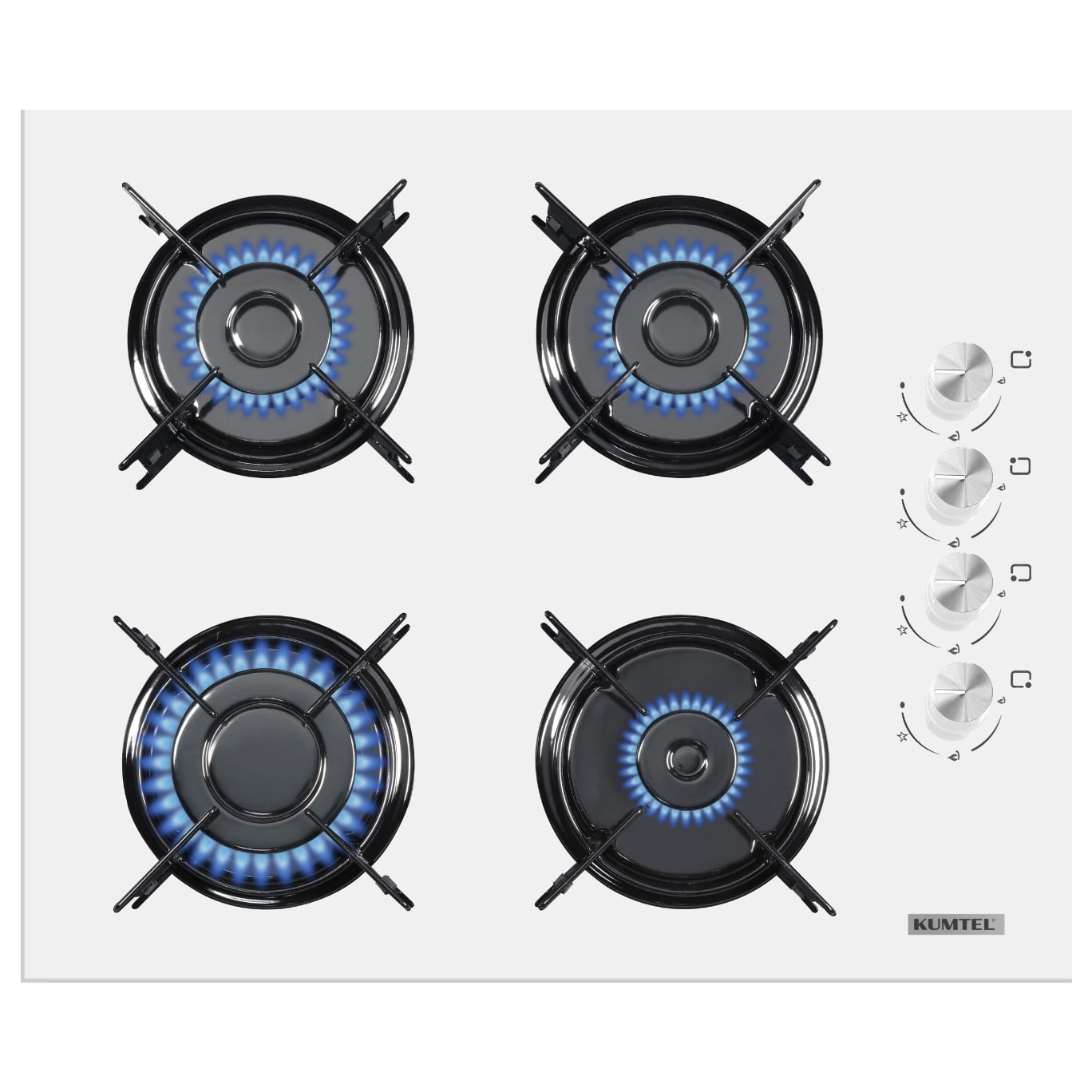 Kumtel Home Basic Beyaz Cam Ankastre Set