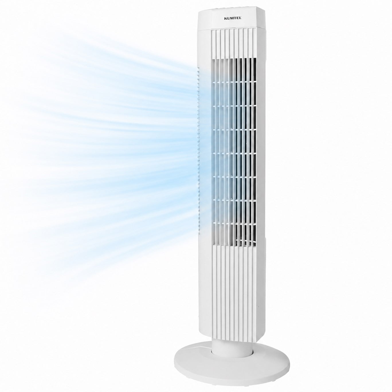 Kumtel KTF-258W Kule Tipi Beyaz Vantilatör – 50W, Zaman Ayarlı, 3 Hız Kademeli, Sessiz Çalışma