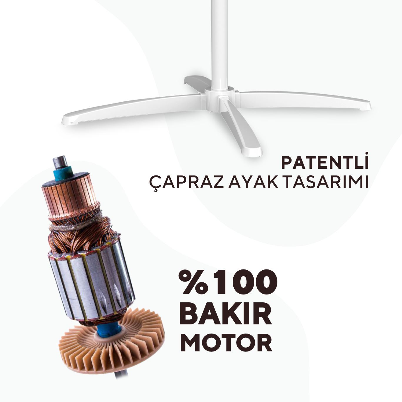 Kumtel KTF-290 Beyaz 16 İnç Ayaklı Vantilatör 40 W,3 Kanatlı, 3 Pervaneli, 120 cm Ayarlanabilir Yükseklik