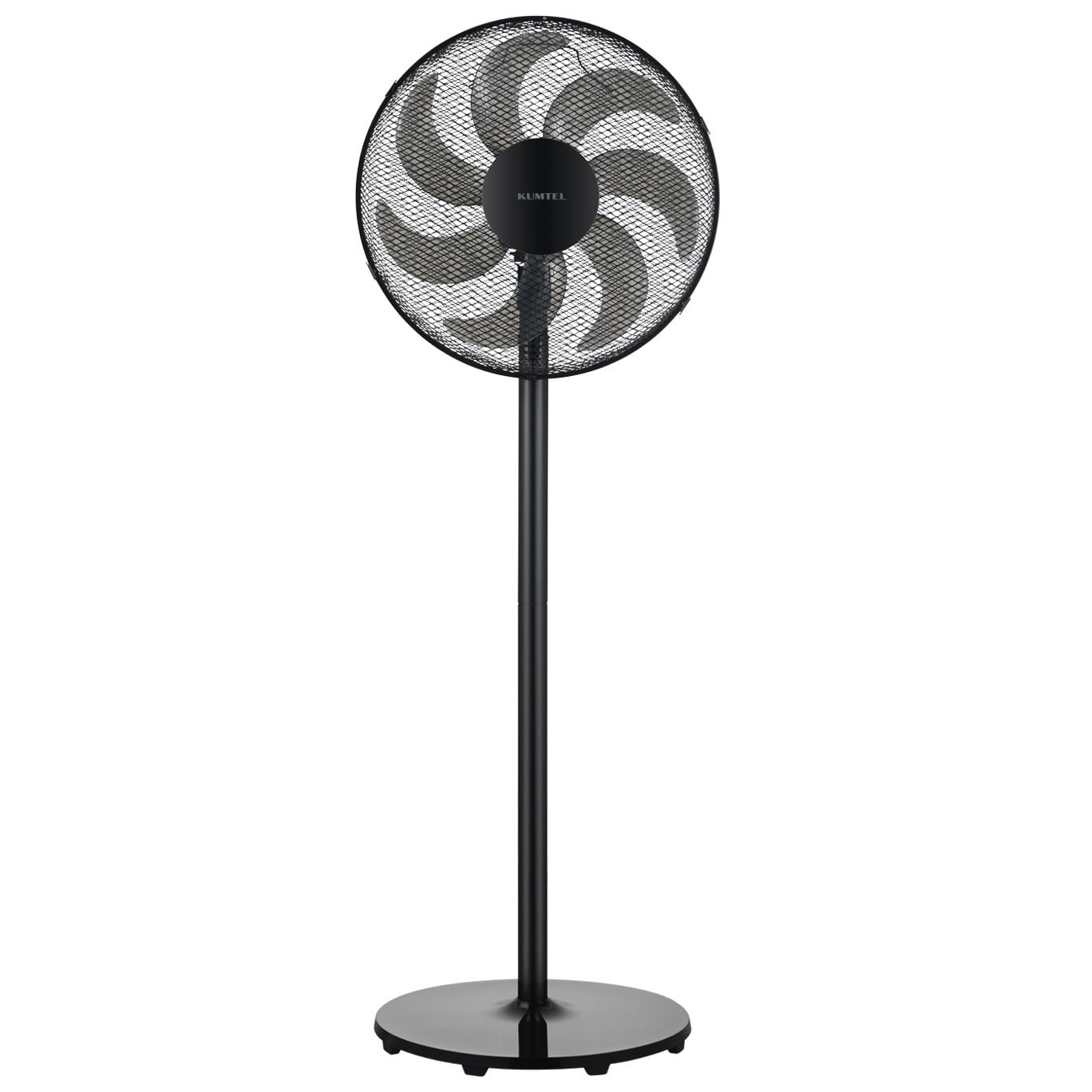 Kumtel KTF-760 Siyah 16 İnç Ayaklı Vantilatör 50 W,7 Pervaneli,3 Kademeli, 130 cm Yükseklik
