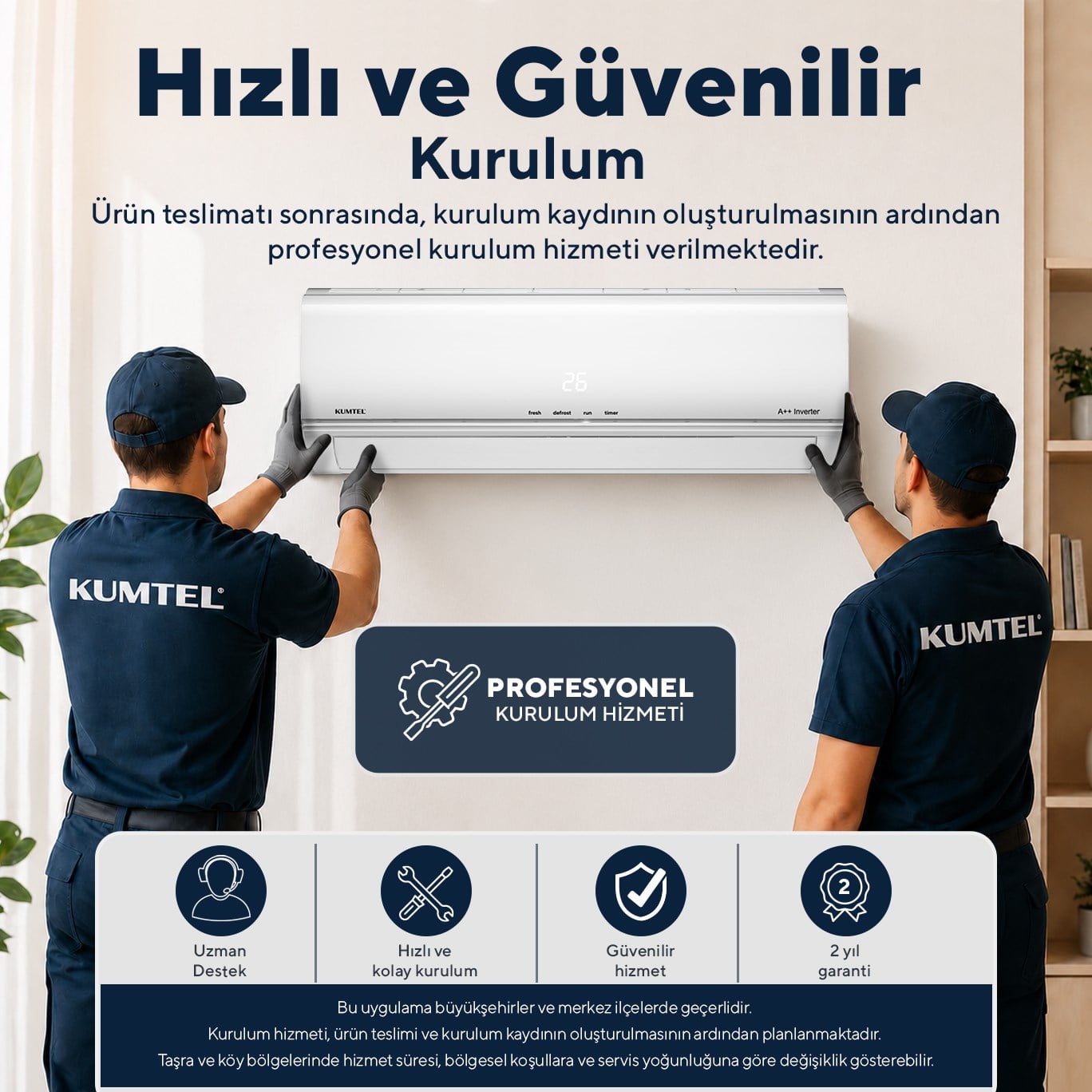 Kumtel Matsu KMSAC-12 12.000 Btu A++ Inverter Duvar Tipi Split Klima (Montaj Dahil)