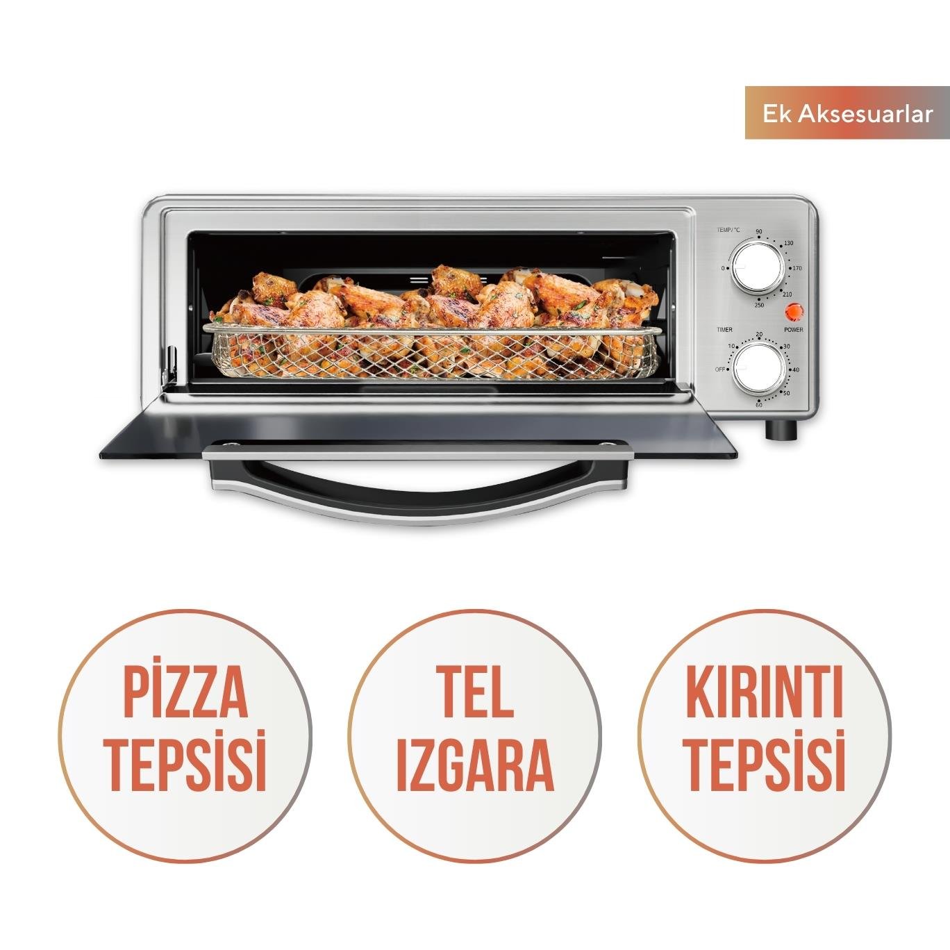 Kumtel Mini Pizza Fırını ve Hava Fritözü HPO-01