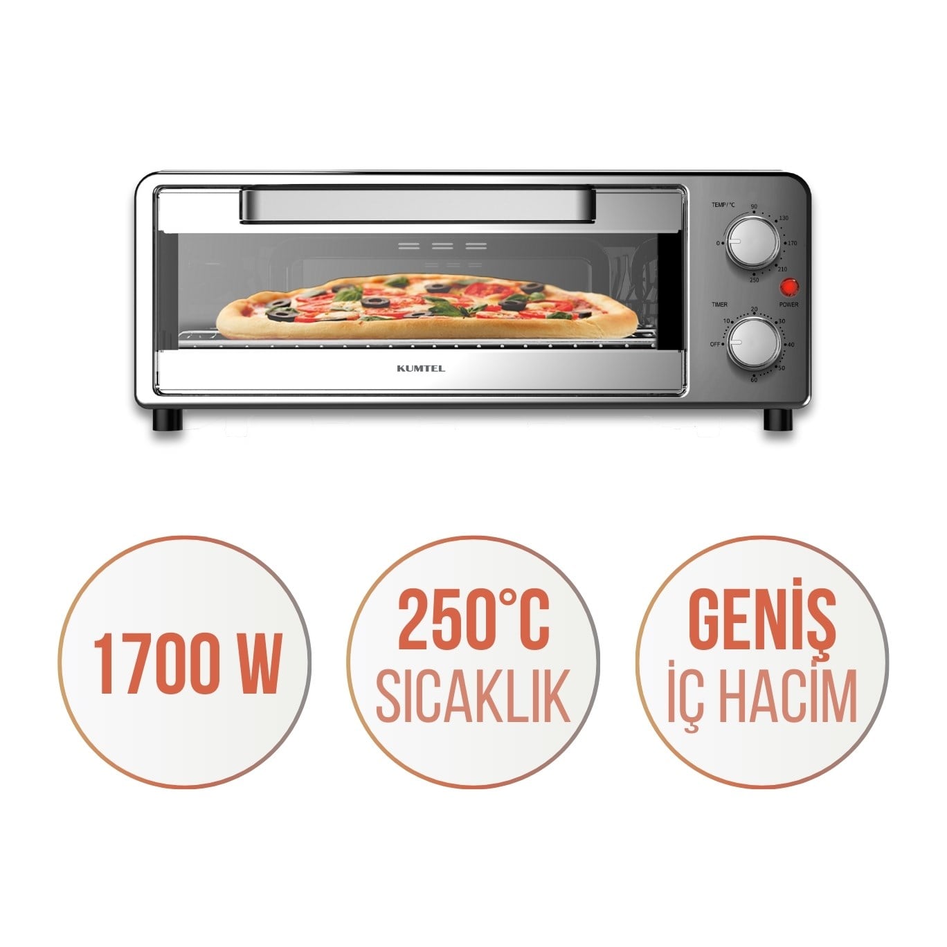 Kumtel Mini Pizza Fırını ve Hava Fritözü HPO-01
