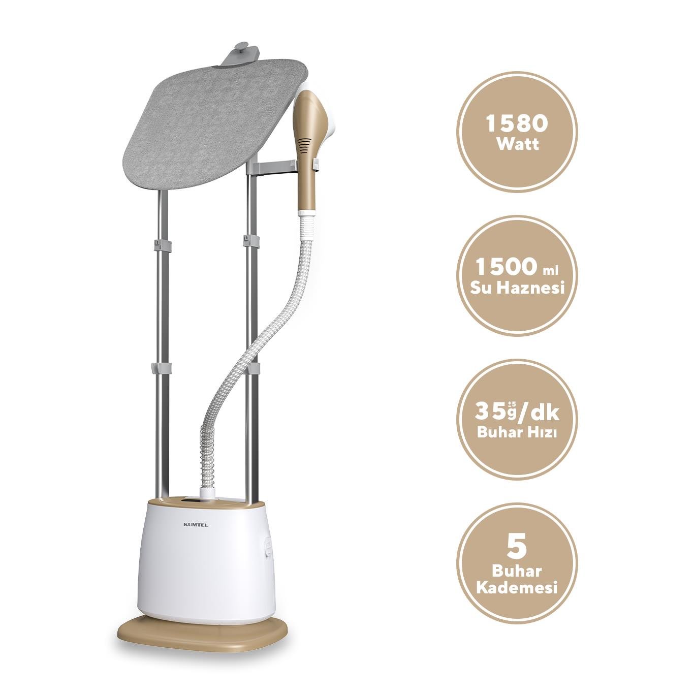 Kumtel Profesyonel Standlı Buharlı Kırışık Giderici HMGSP-05