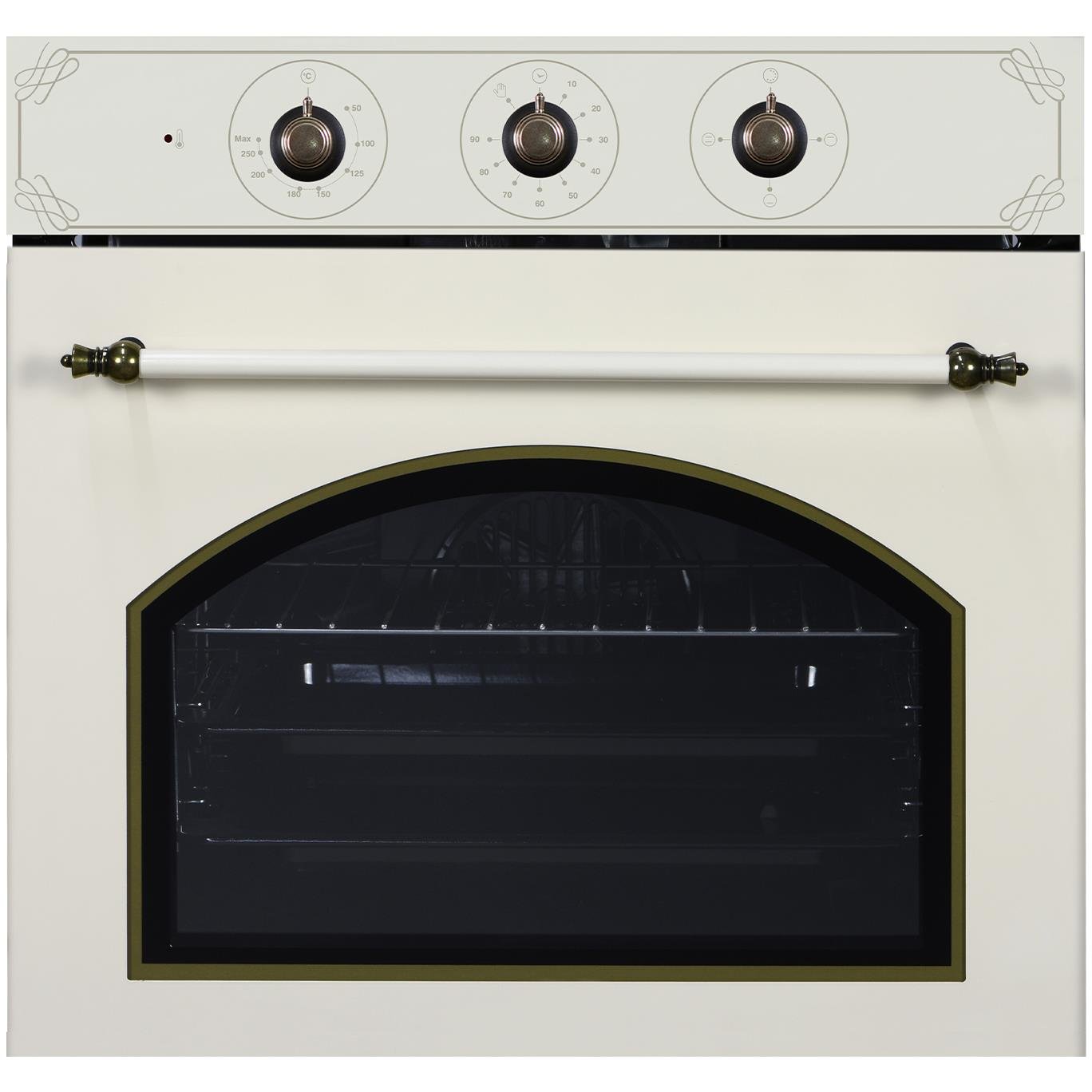 Kumtel Rustik Bej Cam Ankastre Fırın 4 Prog. B66-SF3(MT)