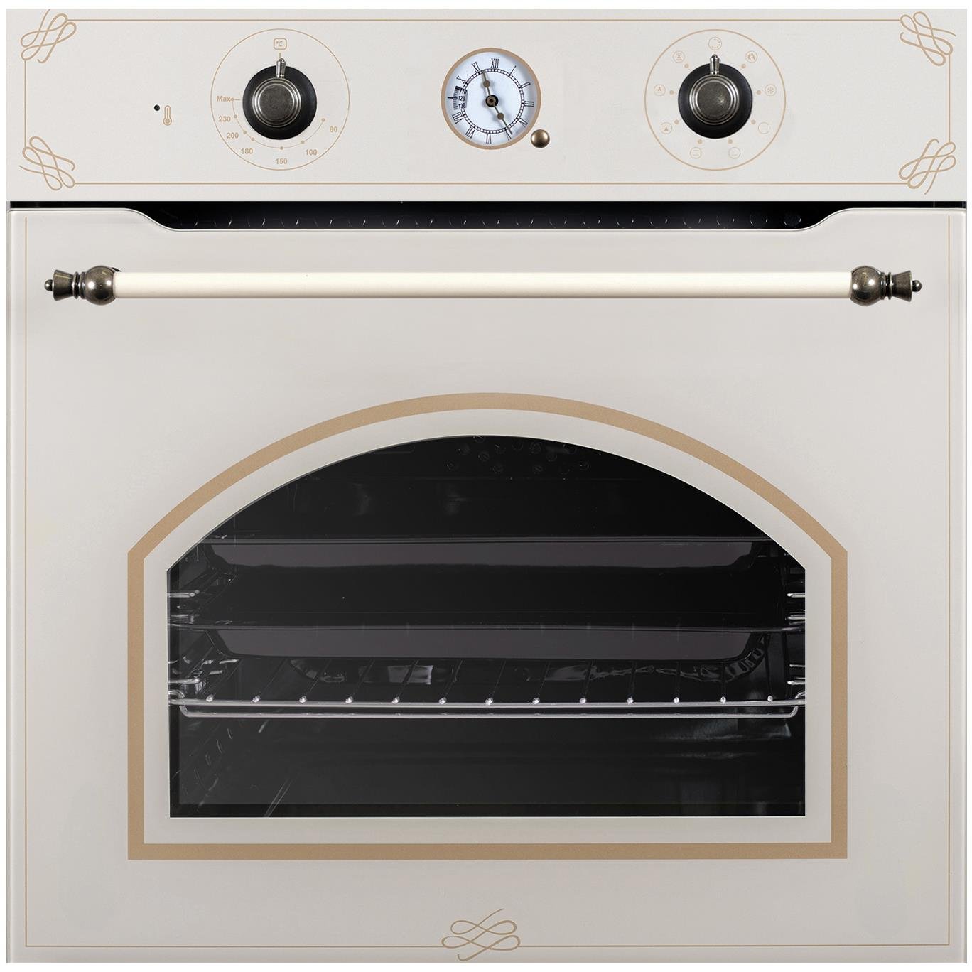 Kumtel Rustik Bej Cam Ankastre Fırın 8 Prog. B66-SF3(AT)