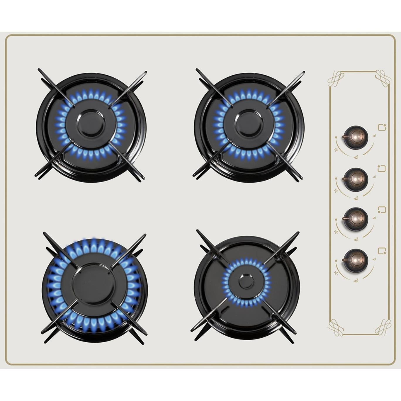 Kumtel Rustik Bej Cam Ankastre Ocak KO-40 TAHDF