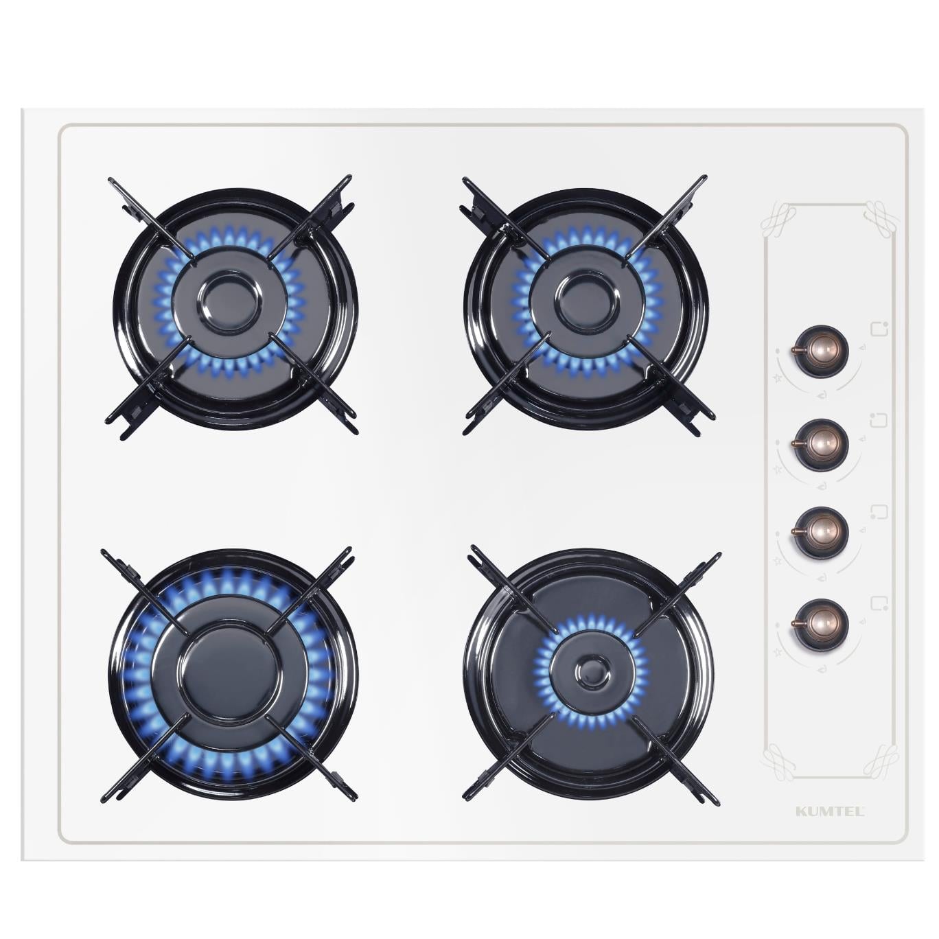 Kumtel Rustik Beyaz Cam Ankastre Set