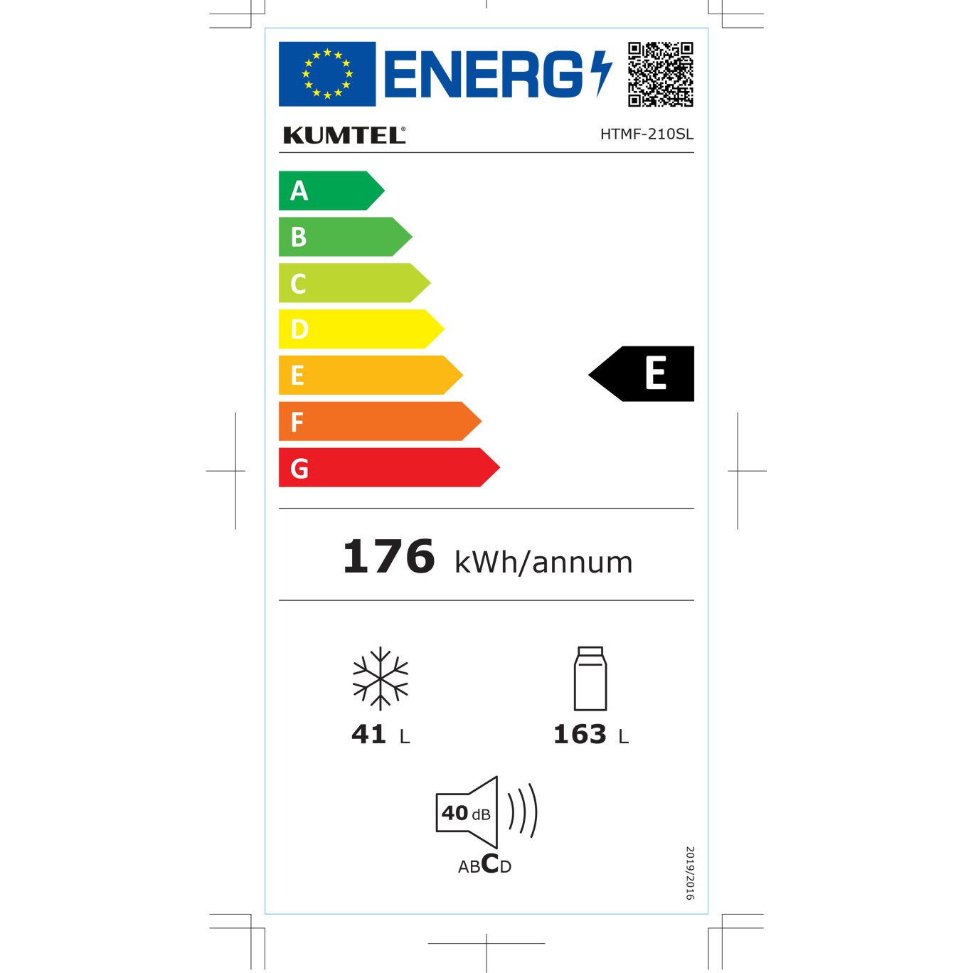 Kumtel Silver Çift Kapılı Buzdolabı 204L HTMF-210SL