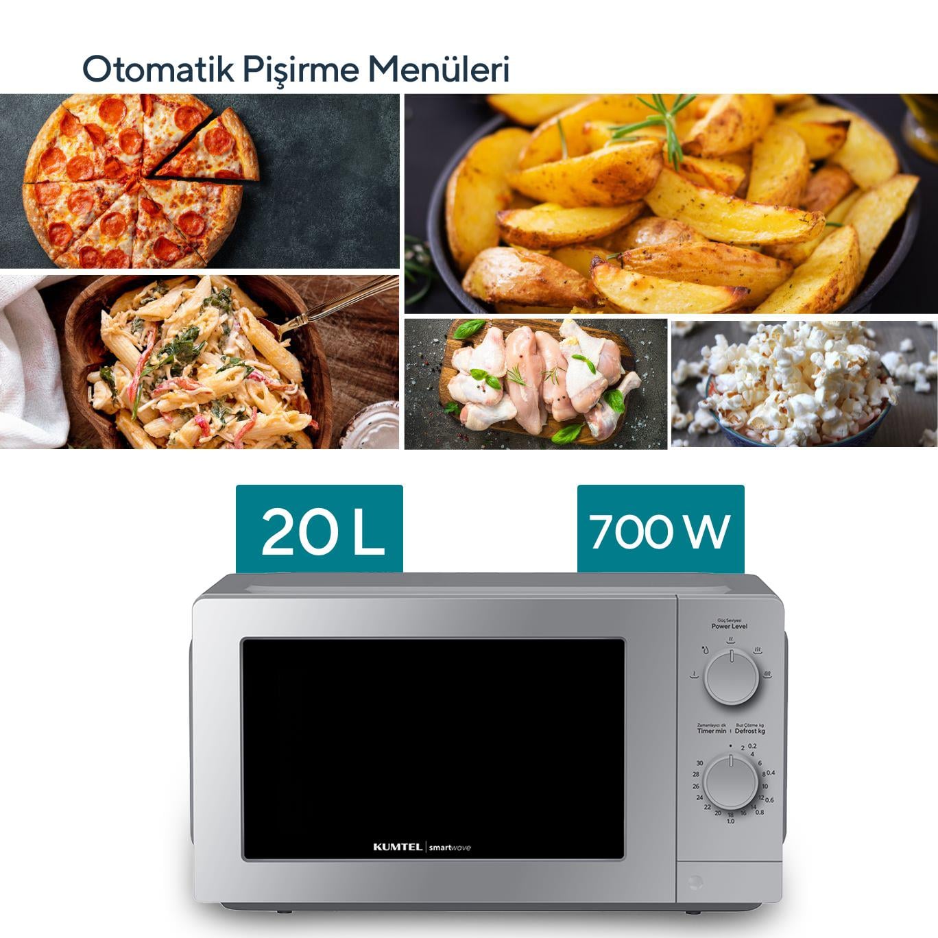 Kumtel Silver Smartwave Inverter Mikrodalga HMIN-06