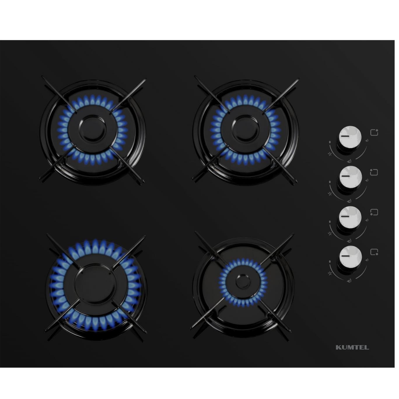 Kumtel Siyah Aspiratörlü Dizayn Ankastre Set