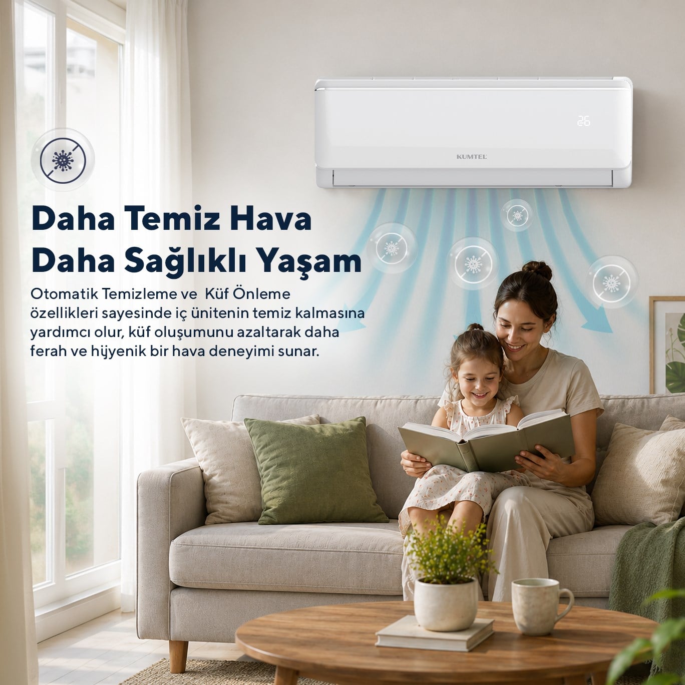 Kumtel Sugi KMSAC-12 12.000 Btu A++ Inverter Duvar Tipi Split Klima (Montaj Dahil)