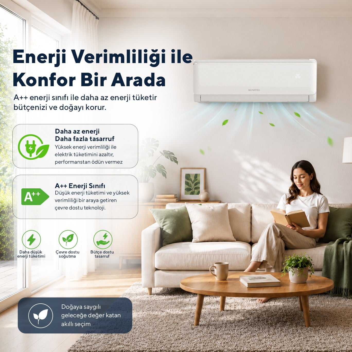Kumtel Sugi KMSAC-18 18.000 Btu Inverter Duvar Tipi Split Klima