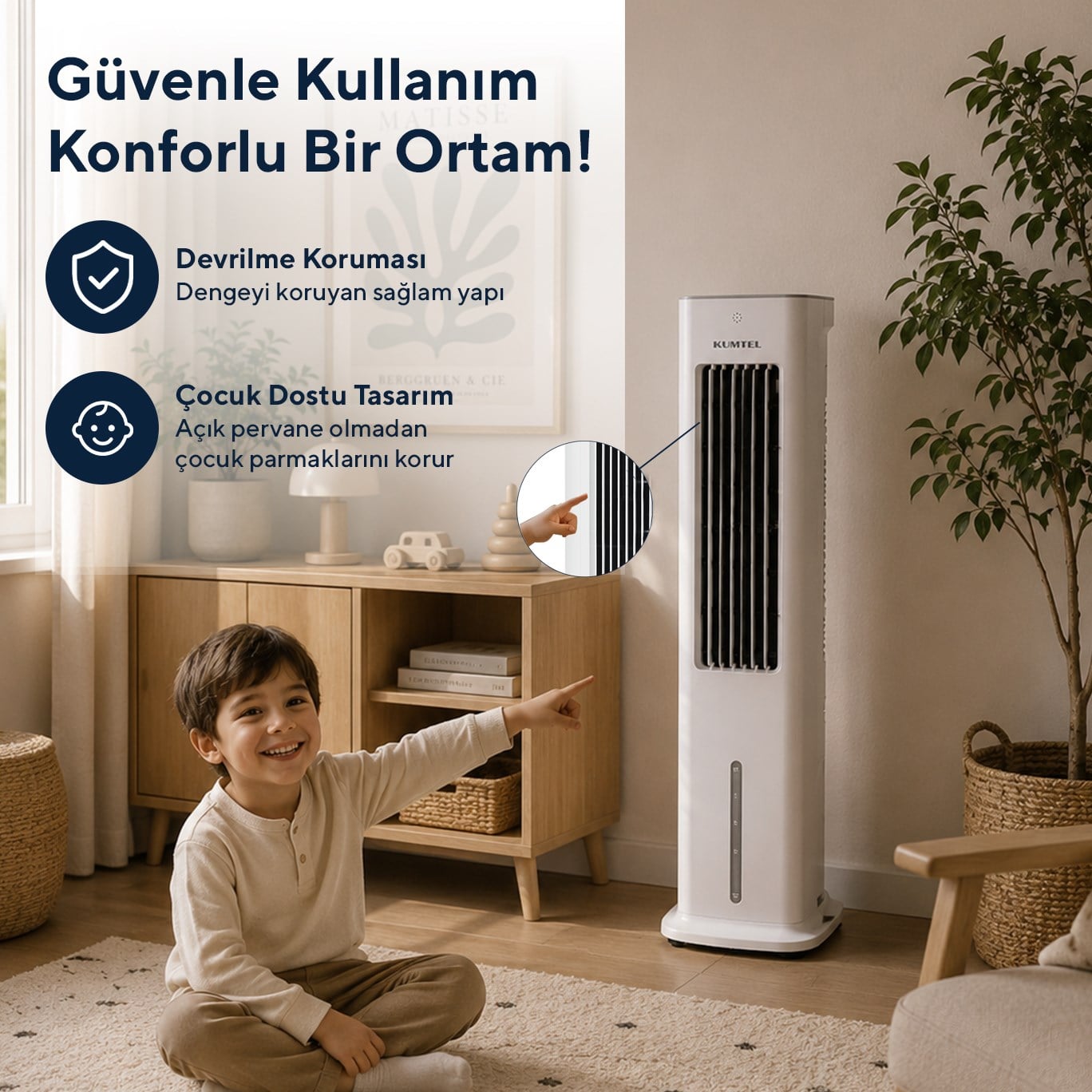 Kumtel Sulu Portatif Soğutucu (Air Cooler) HAC-02